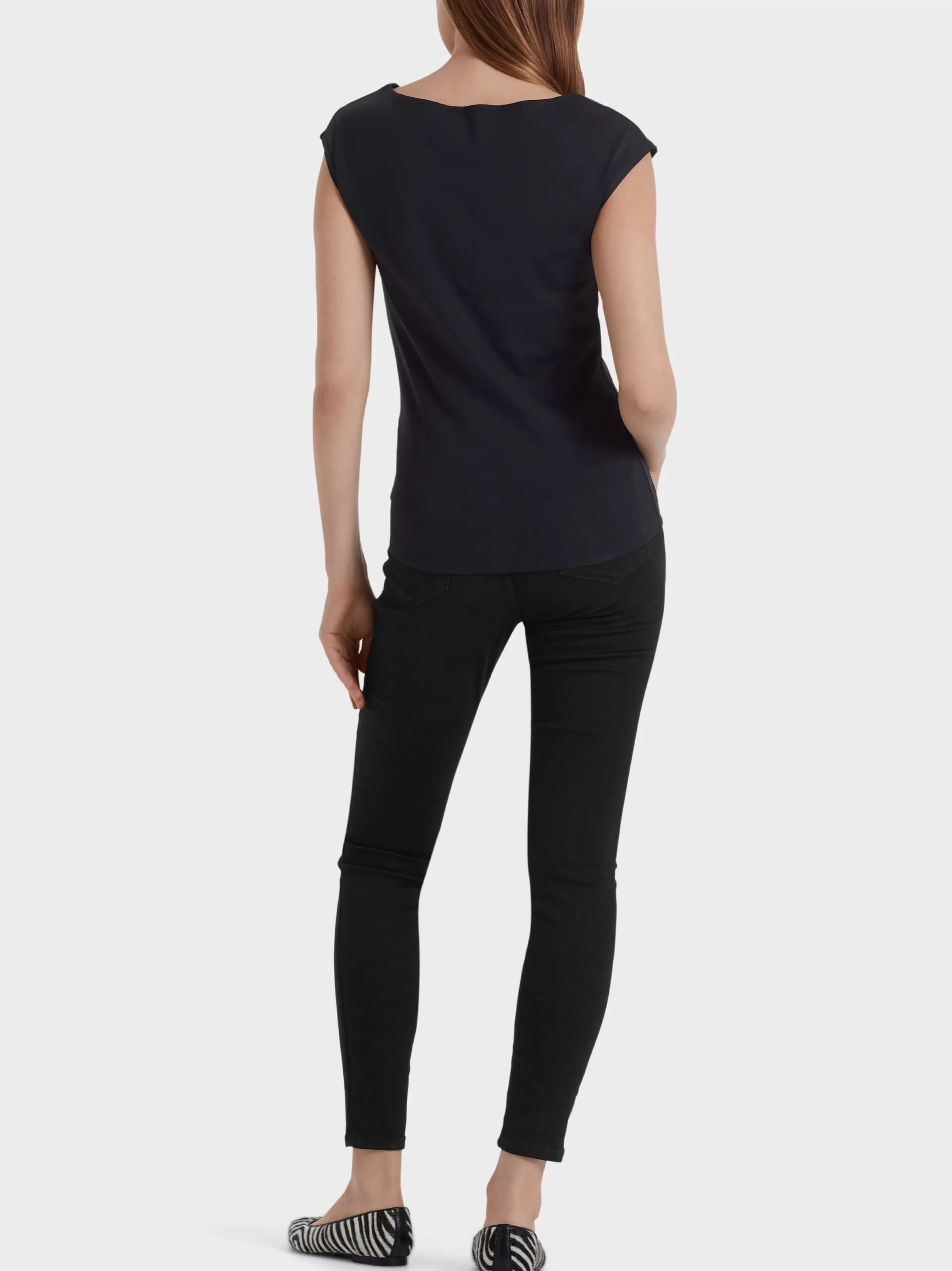 Store Marc Cain Basic-Shirt mit weitem Ausschnitt midnight blue