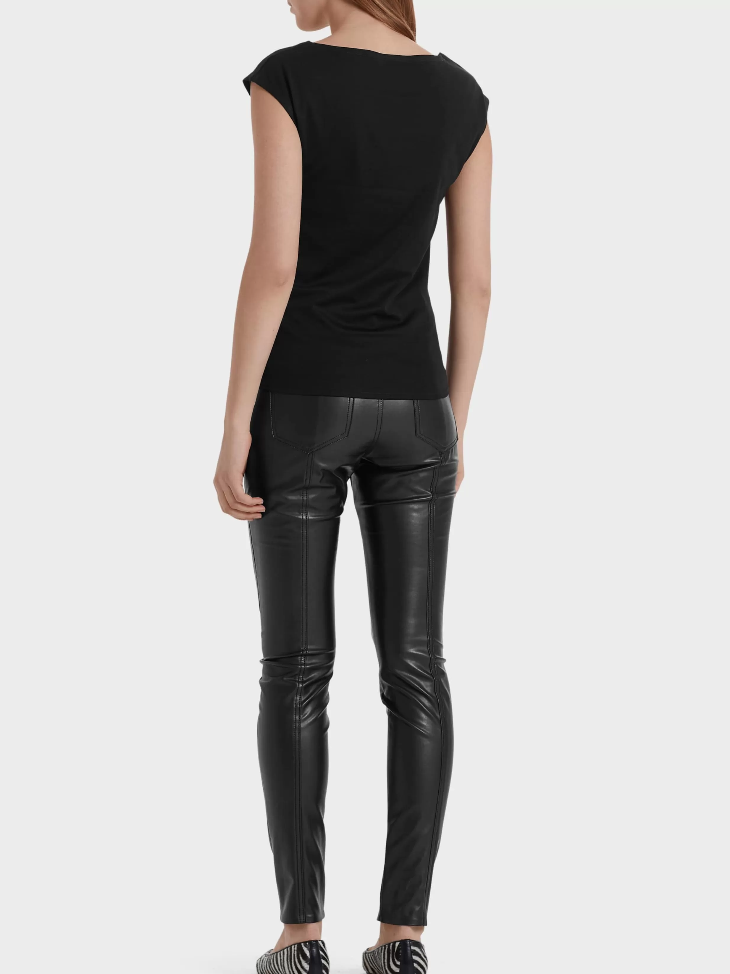 Fashion Marc Cain Basic-Shirt mit weitem Ausschnitt black