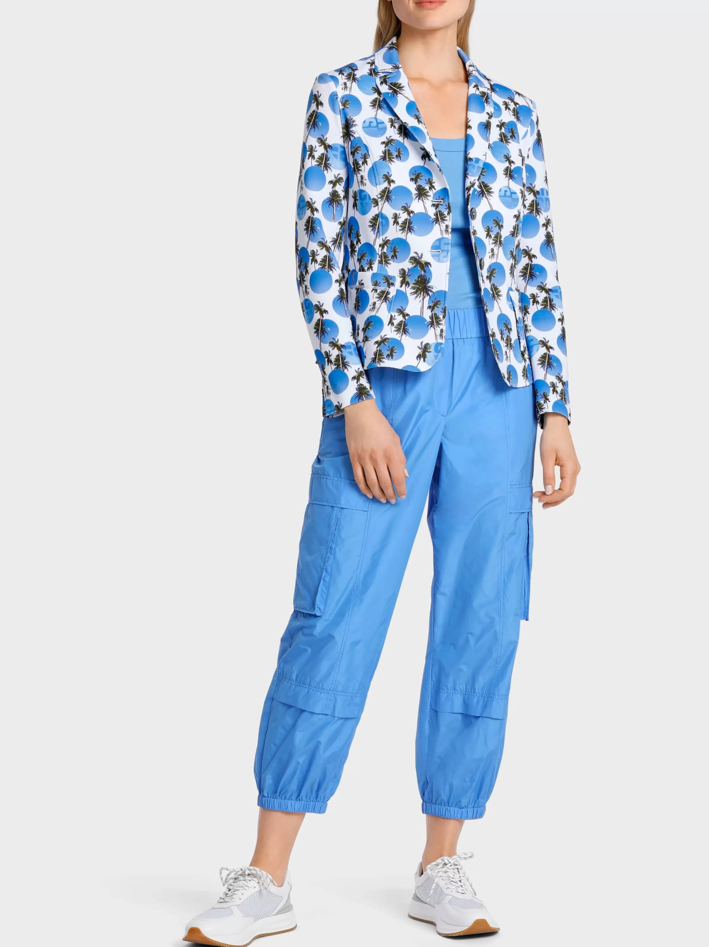 Online Marc Cain Beach-Point-Blazer aus Scubamaterial bright azure