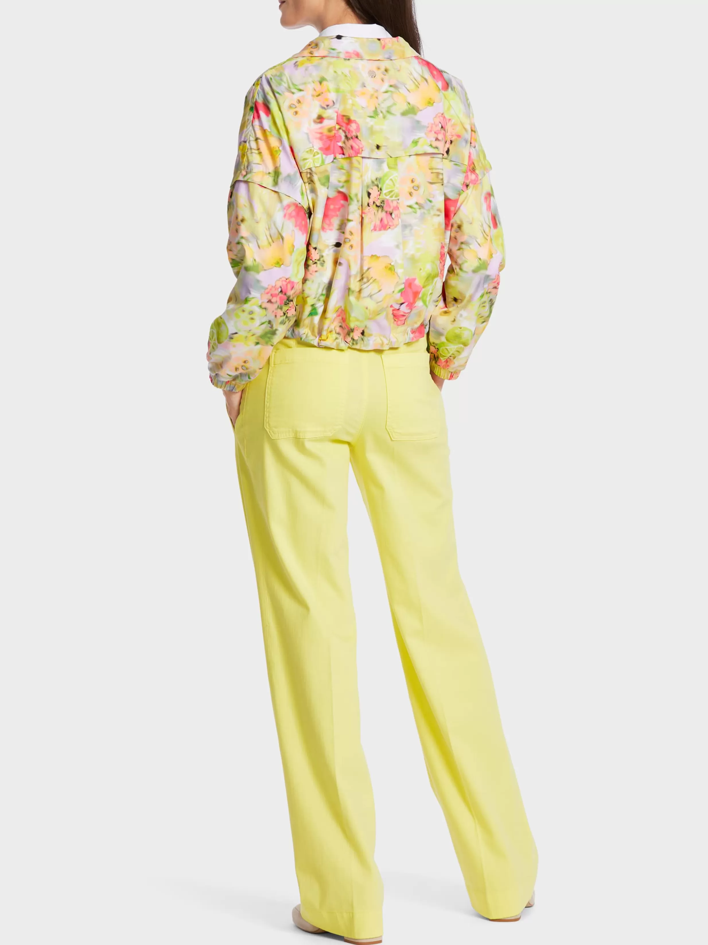 Hot Marc Cain Bedruckte Outdoor-Jacke pale lemon