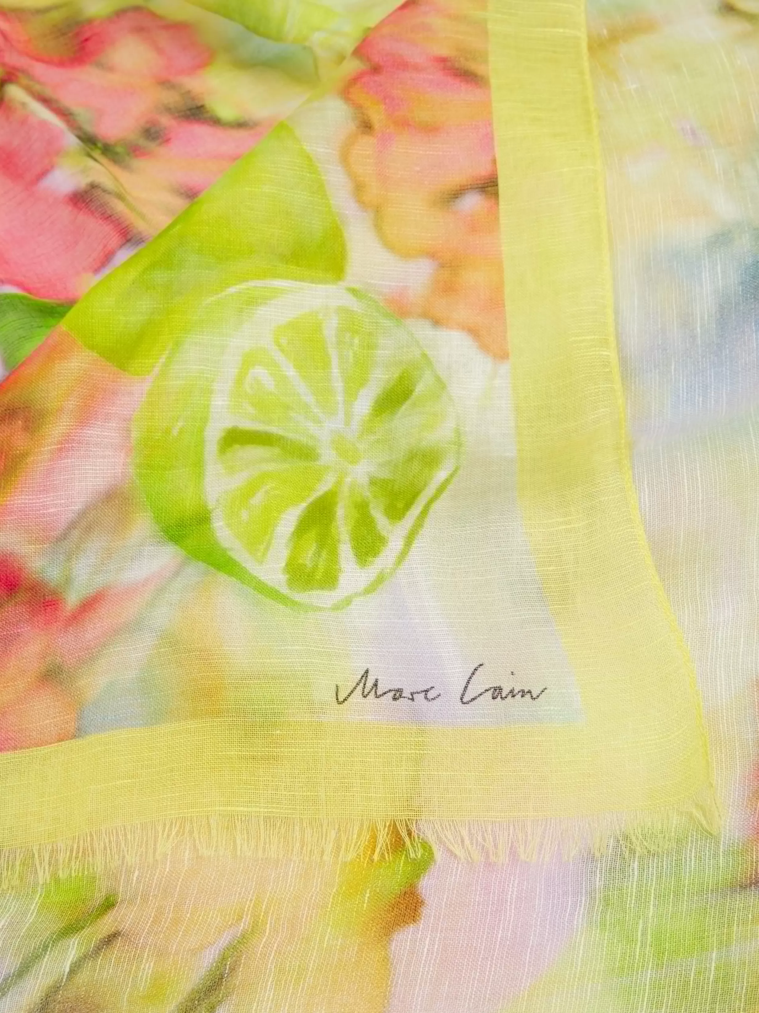 Sale Marc Cain Bedruckter Schal pale lemon