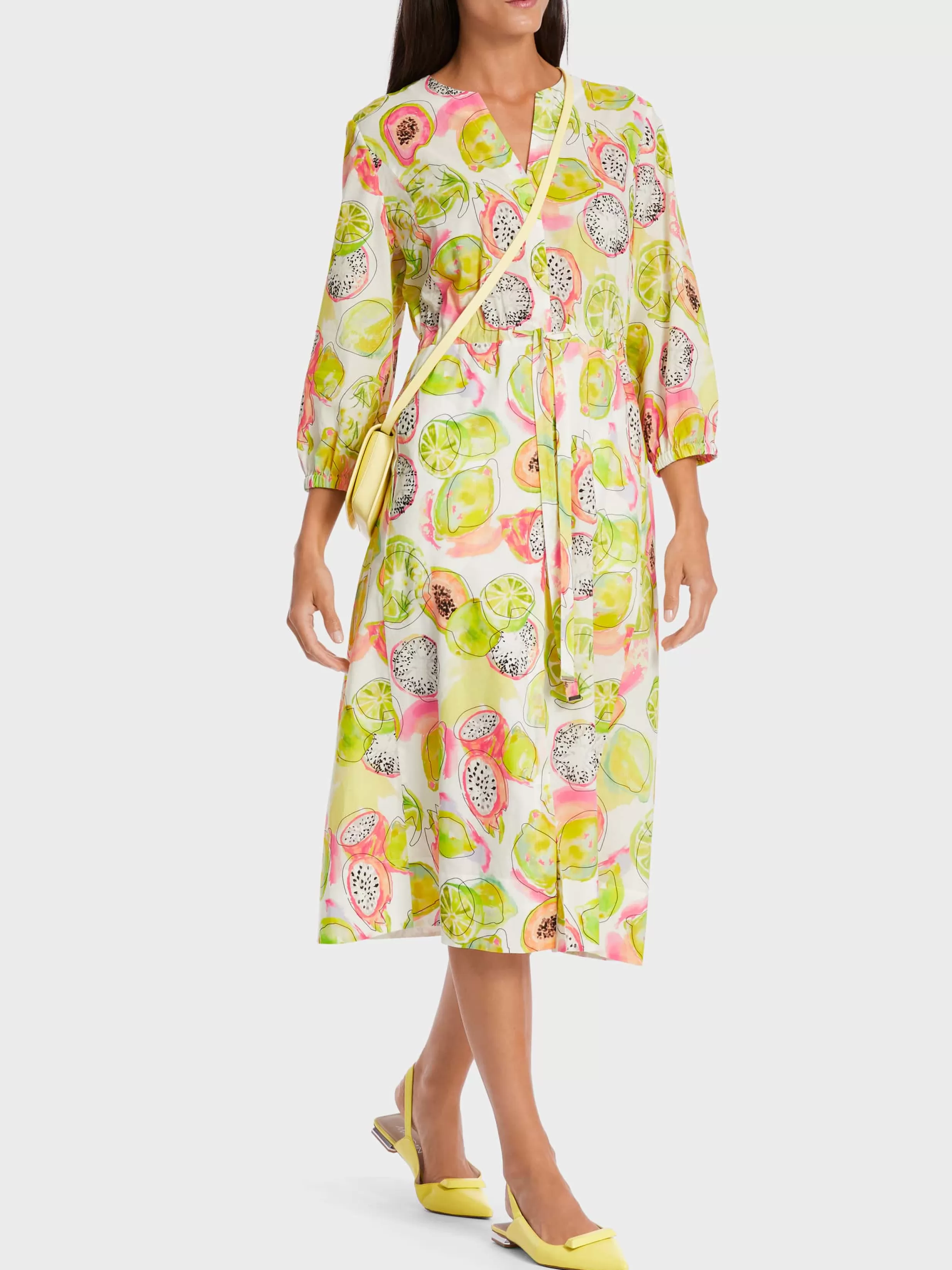 Clearance Marc Cain Bedrucktes Kleid pale lemon