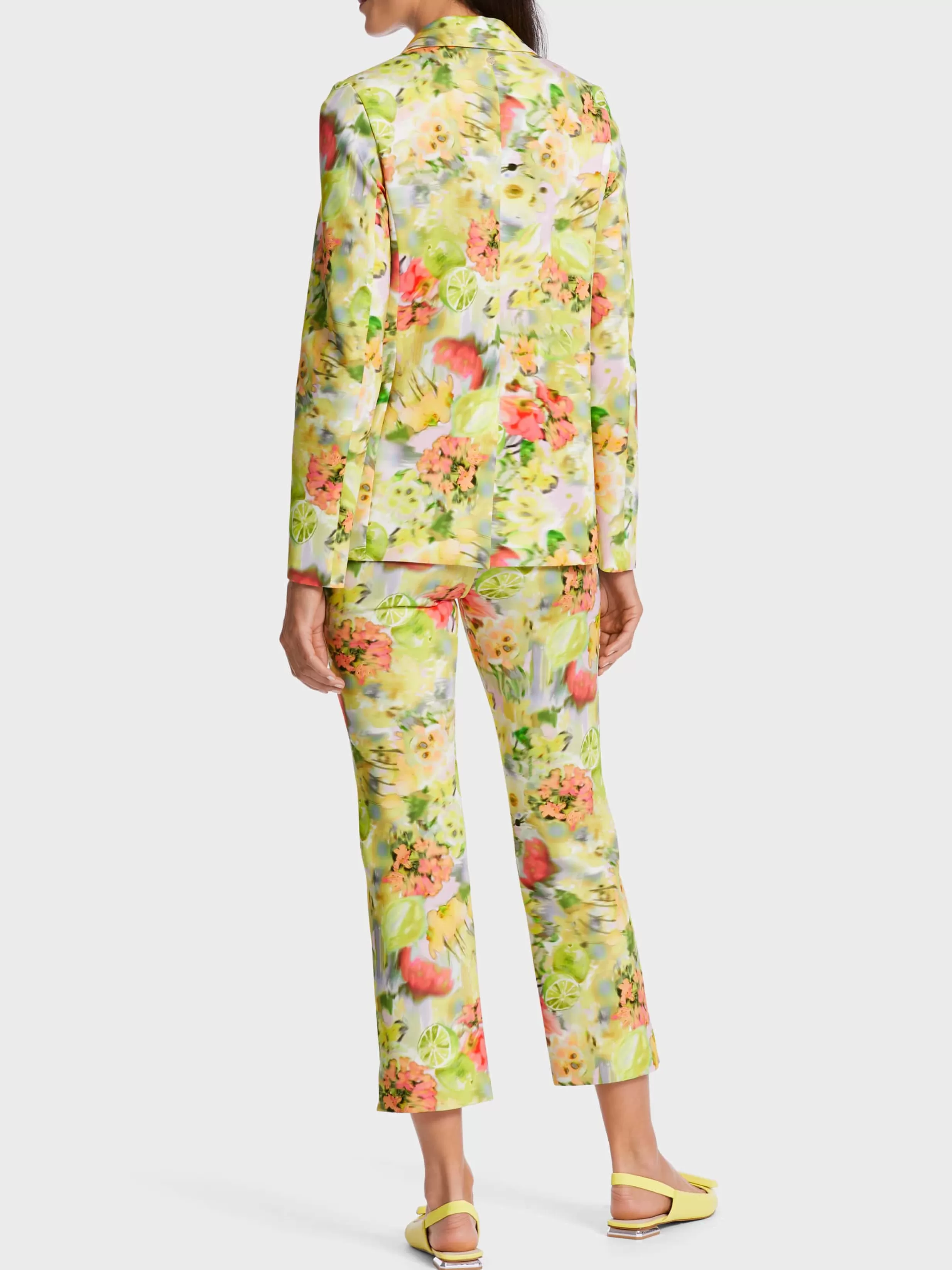 Online Marc Cain Blazer im aktuellen blurry Print pale lemon