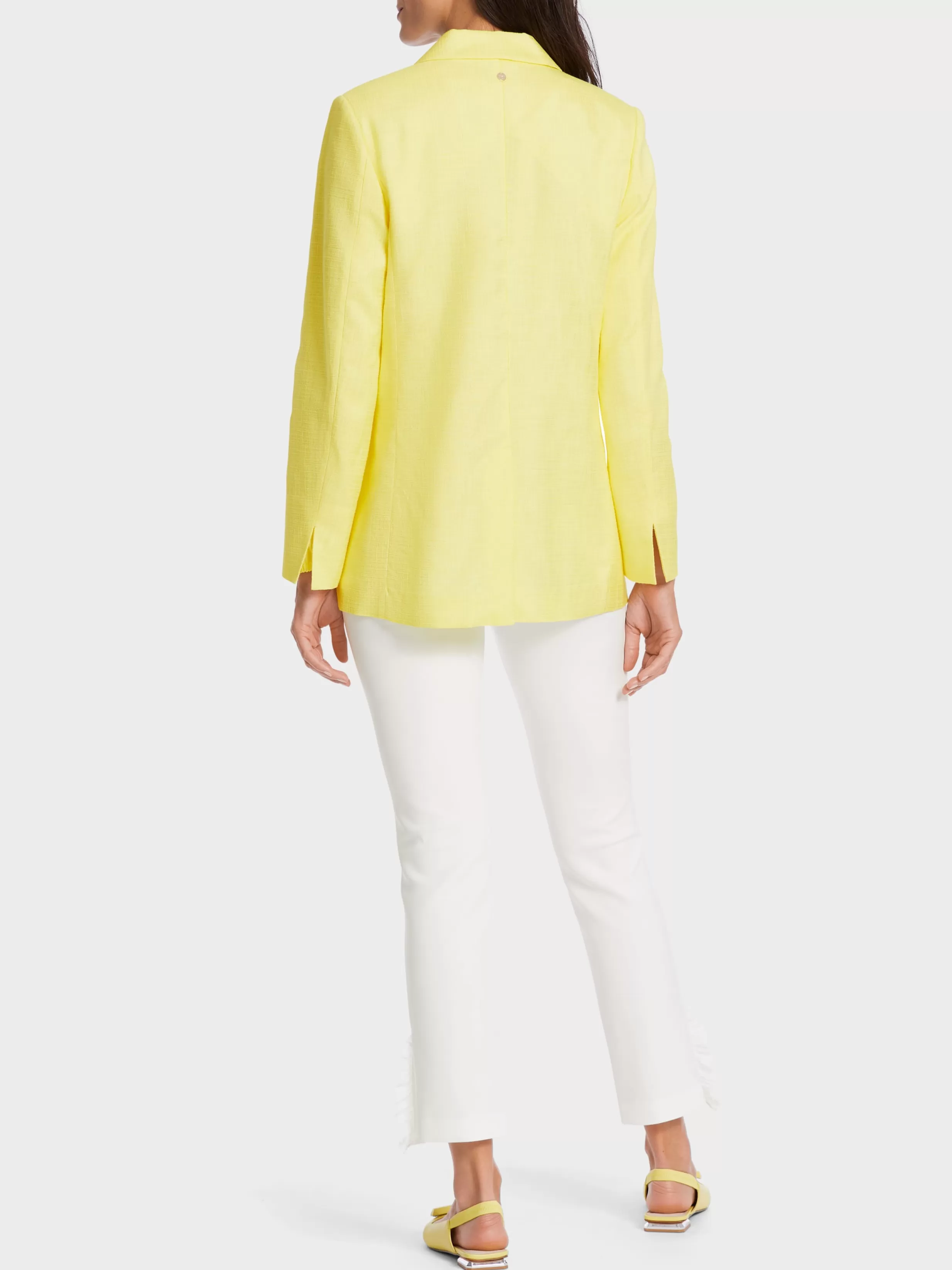 Outlet Marc Cain Blazer in Leinen-Optik pale lemon