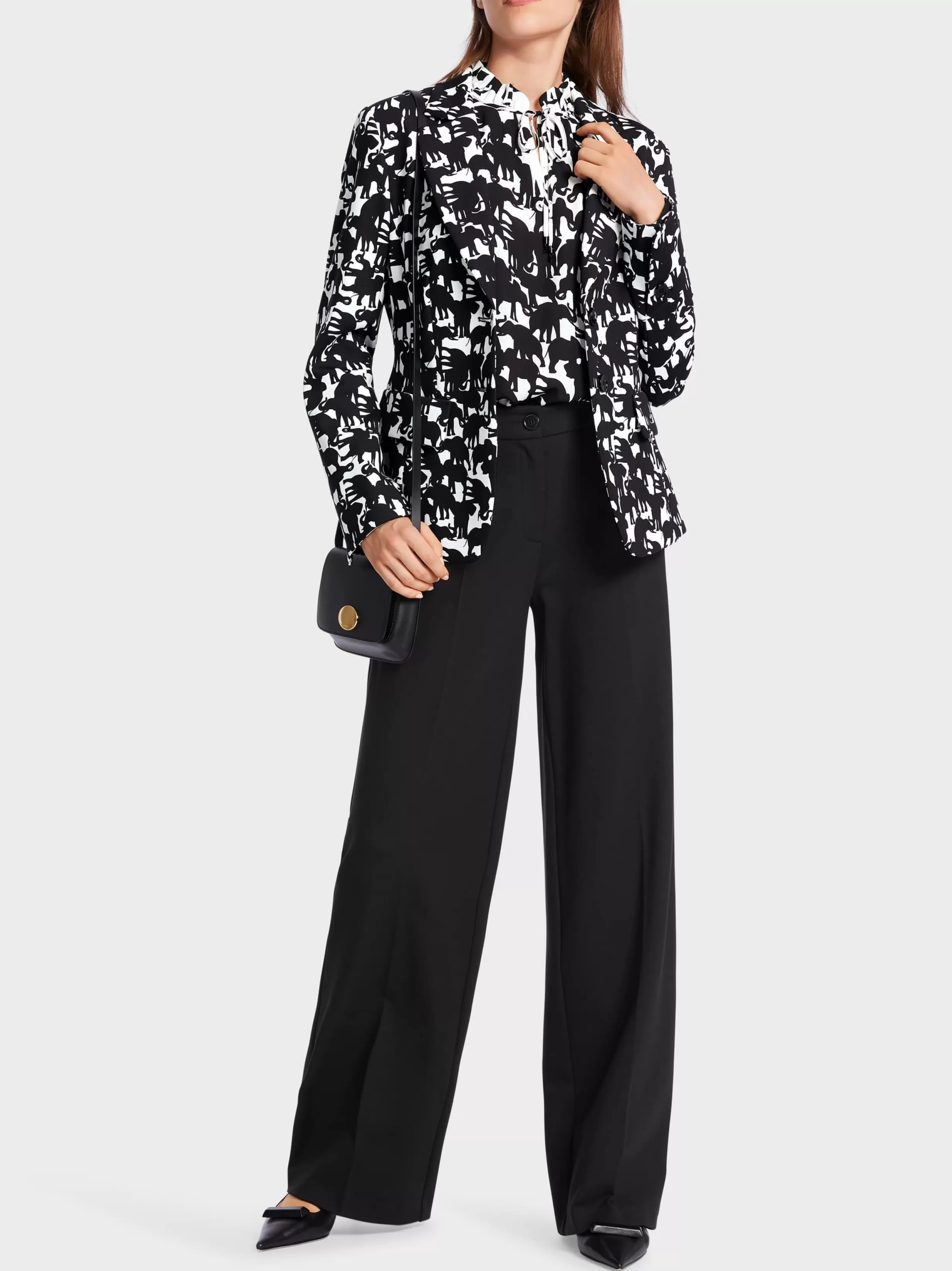 Clearance Marc Cain Blazer mit Elefanten-Motiv black and white