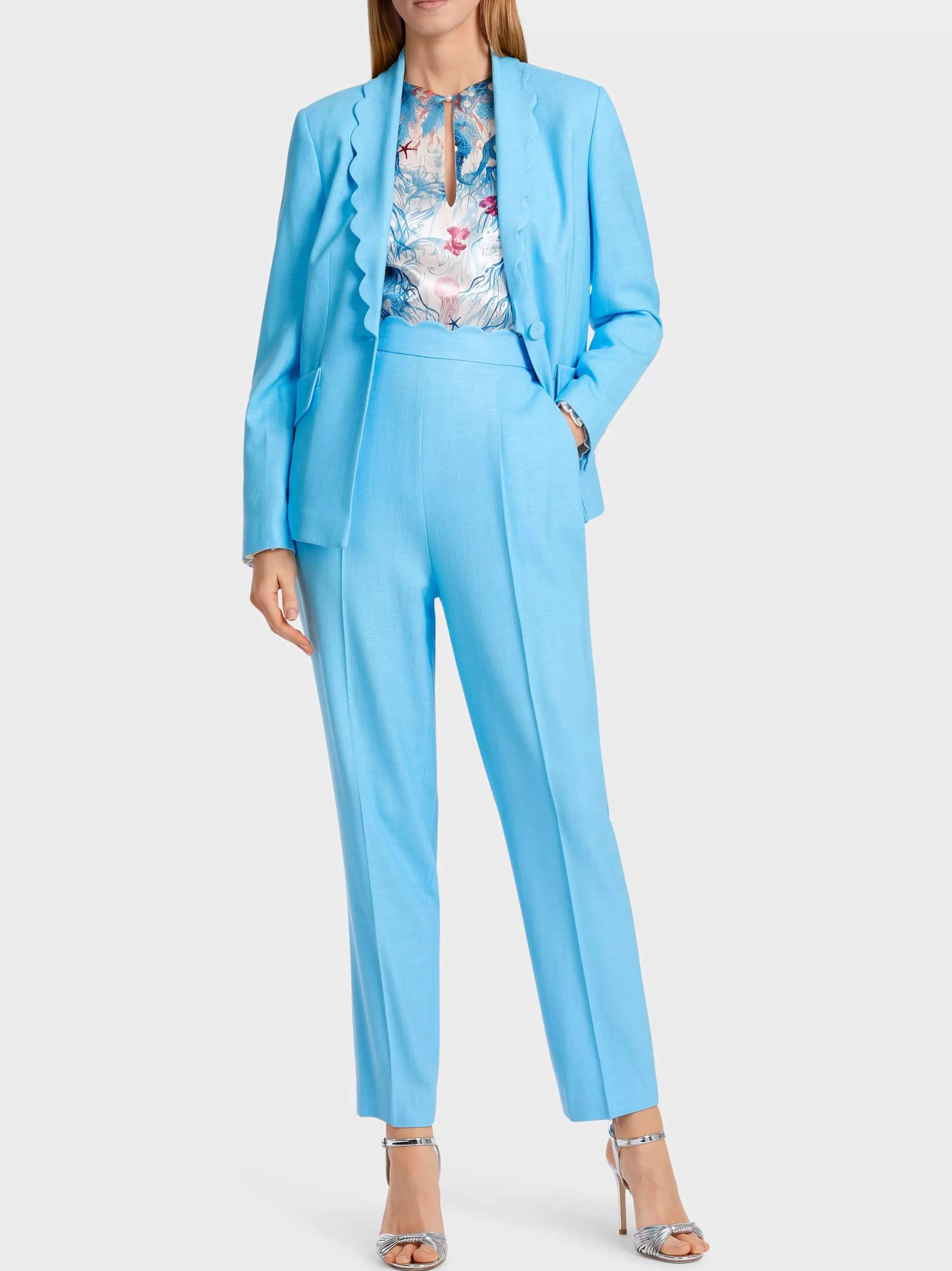 Store Marc Cain Blazer mit Muschelrevers light azure