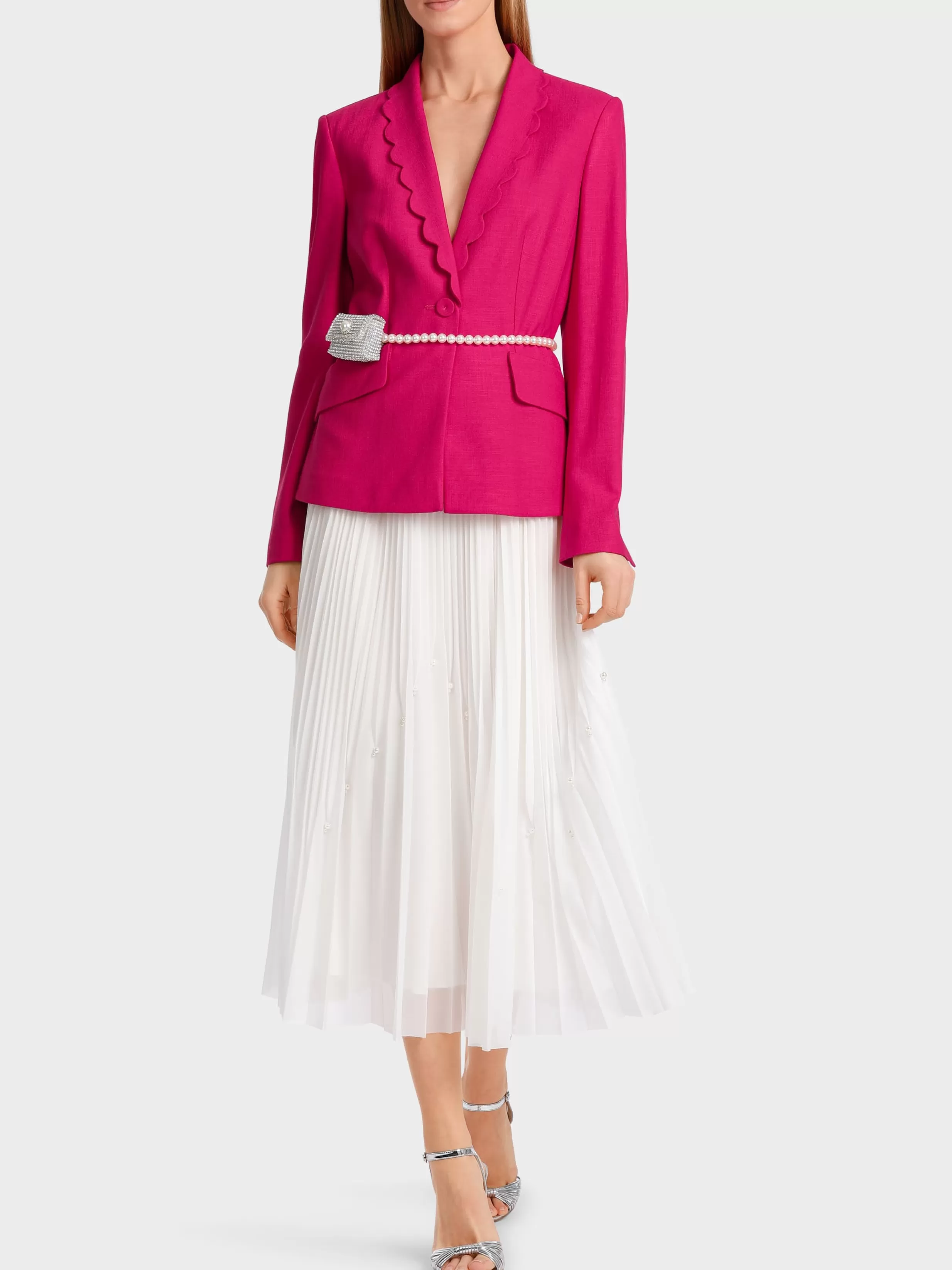 New Marc Cain Blazer mit Muschelrevers deep fuchsia