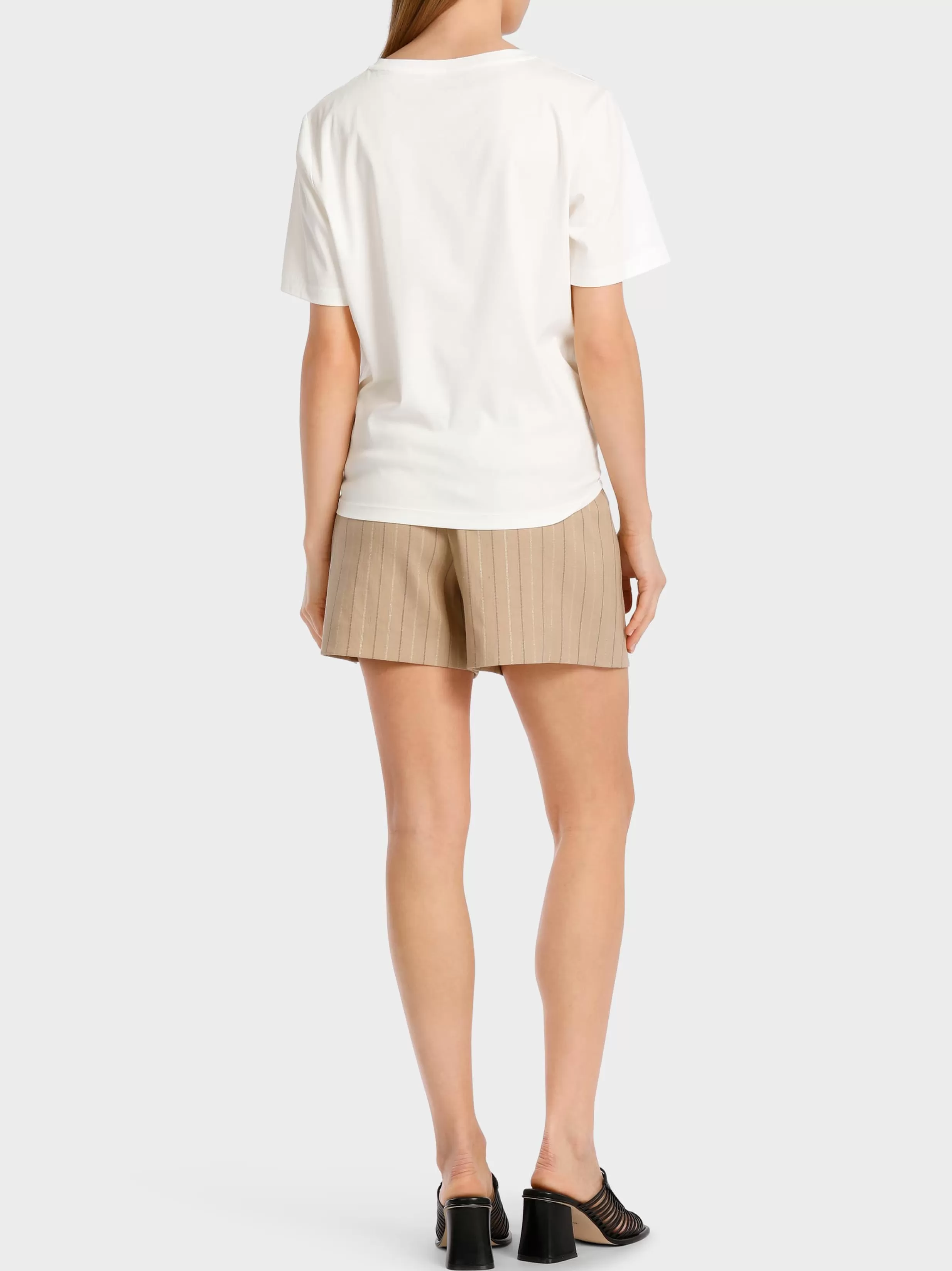 Outlet Marc Cain Bluse in Materialmix off-white