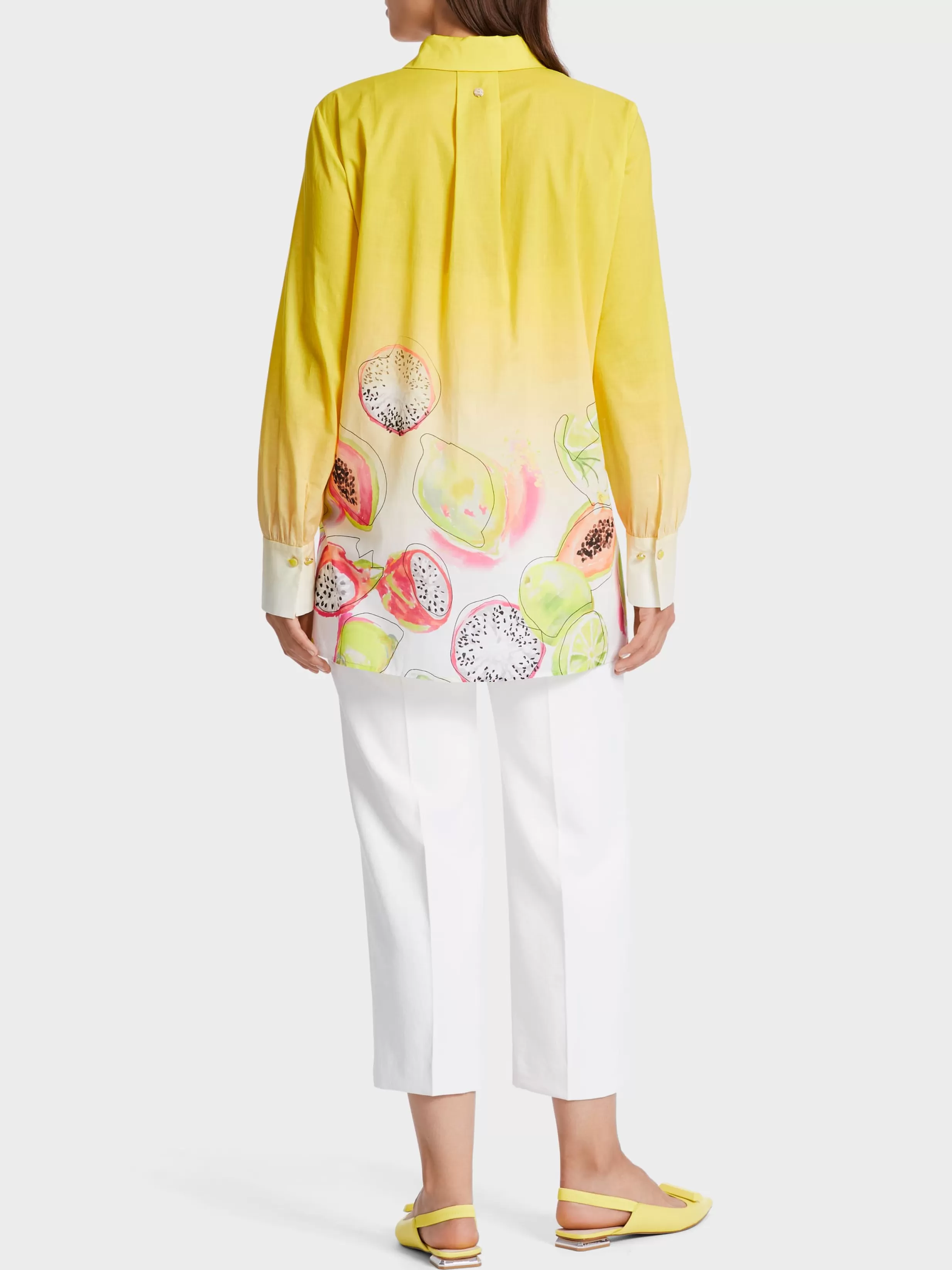 Fashion Marc Cain Bluse mit Druck bright sulphur