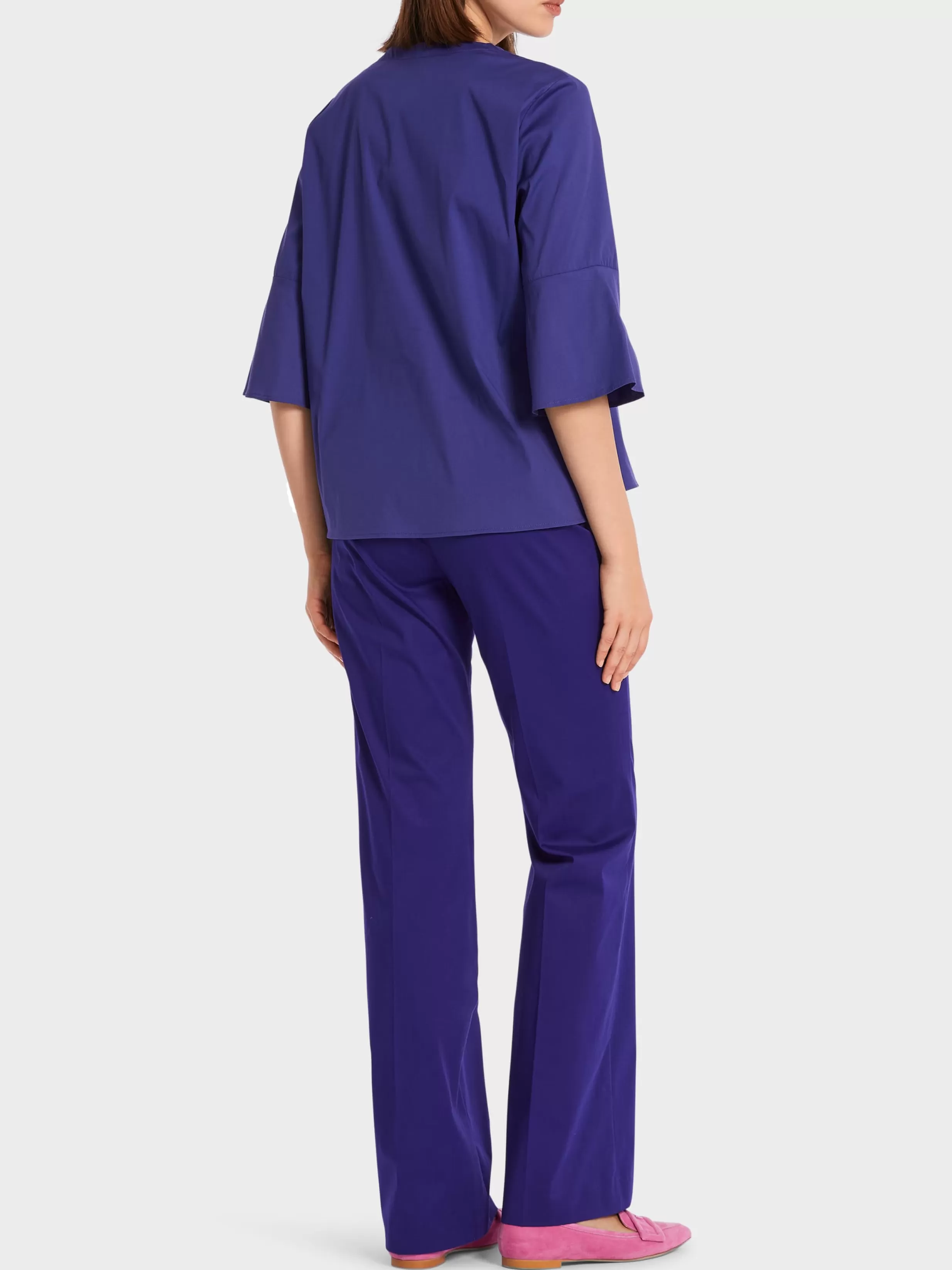 Best Marc Cain Bluse mit Volantärmel deep violet