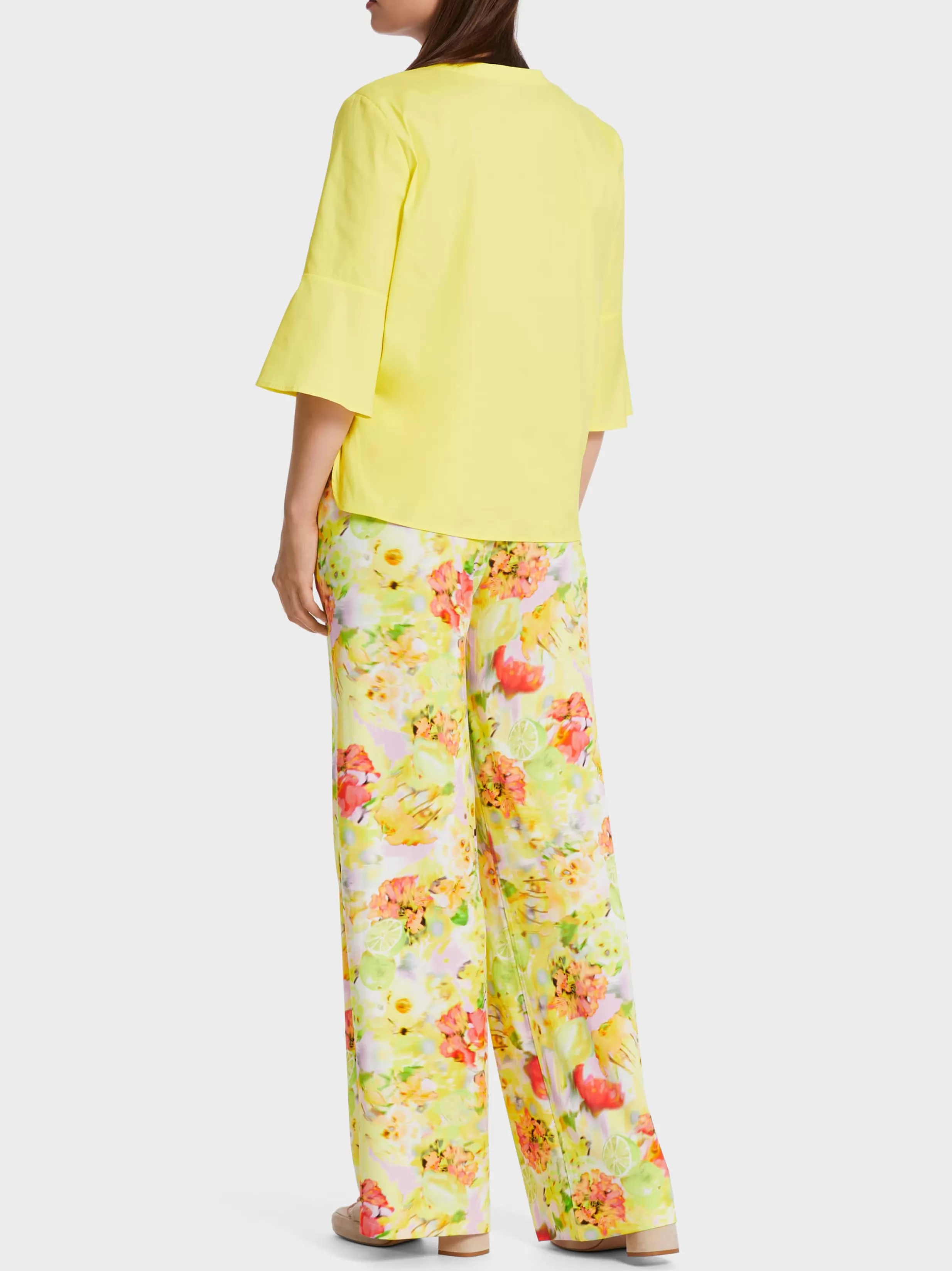 Hot Marc Cain Bluse mit Volantärmel pale lemon