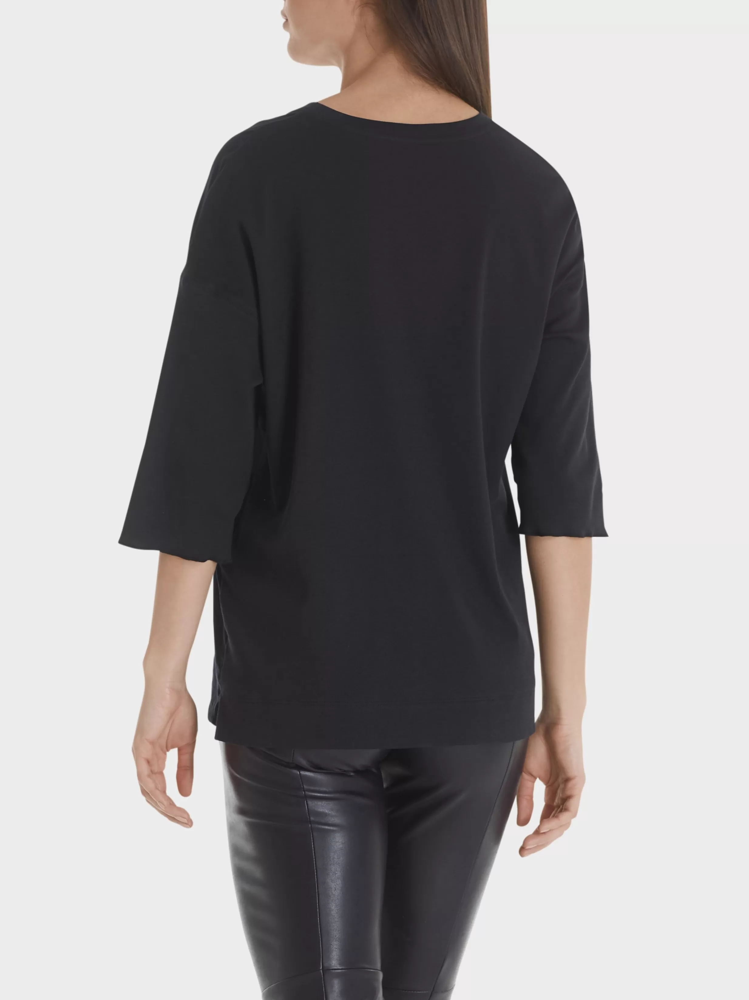 Cheap Marc Cain Blusenshirt aus Material-Mix midnight blue