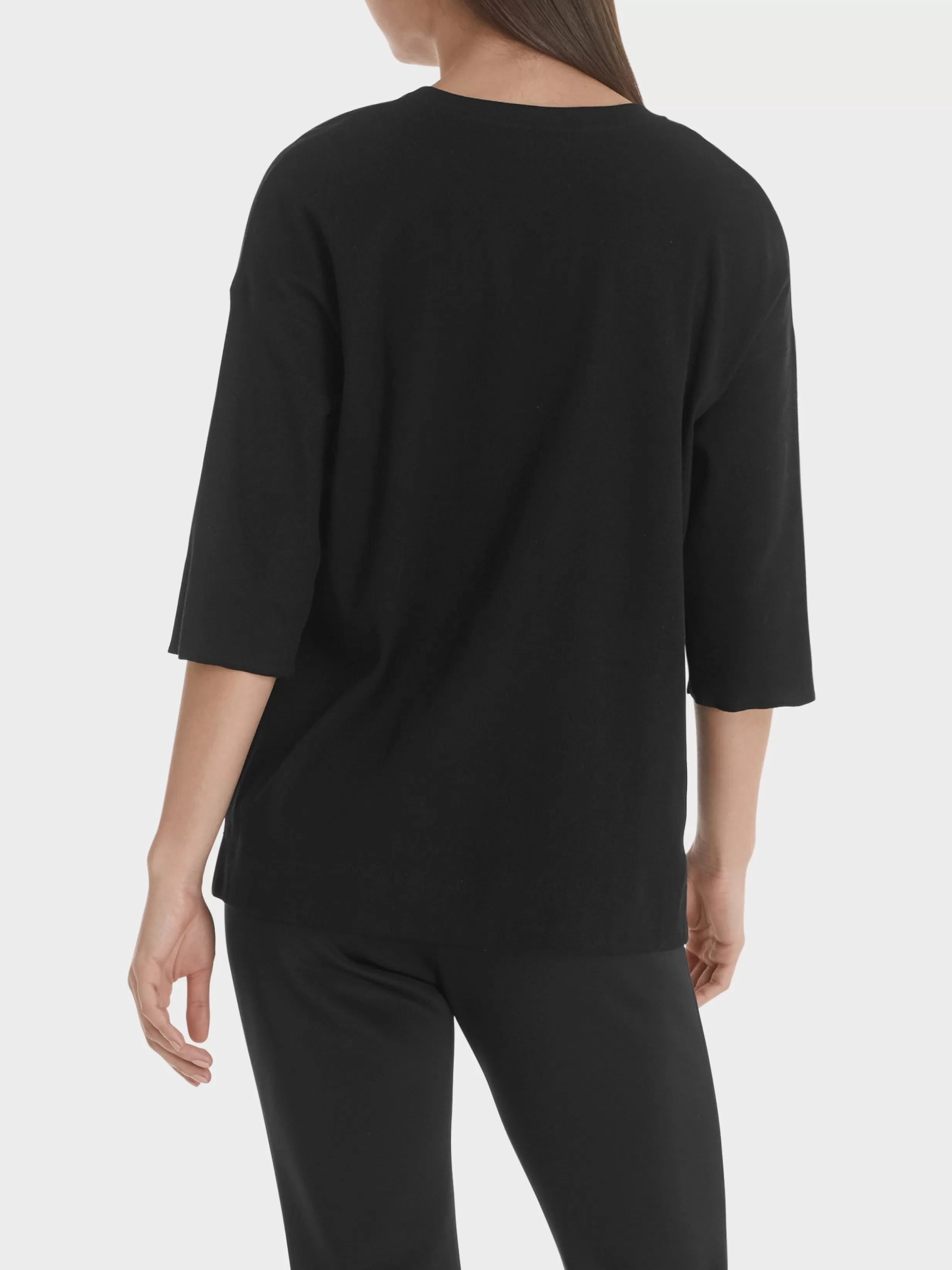 Fashion Marc Cain Blusenshirt aus Material-Mix black