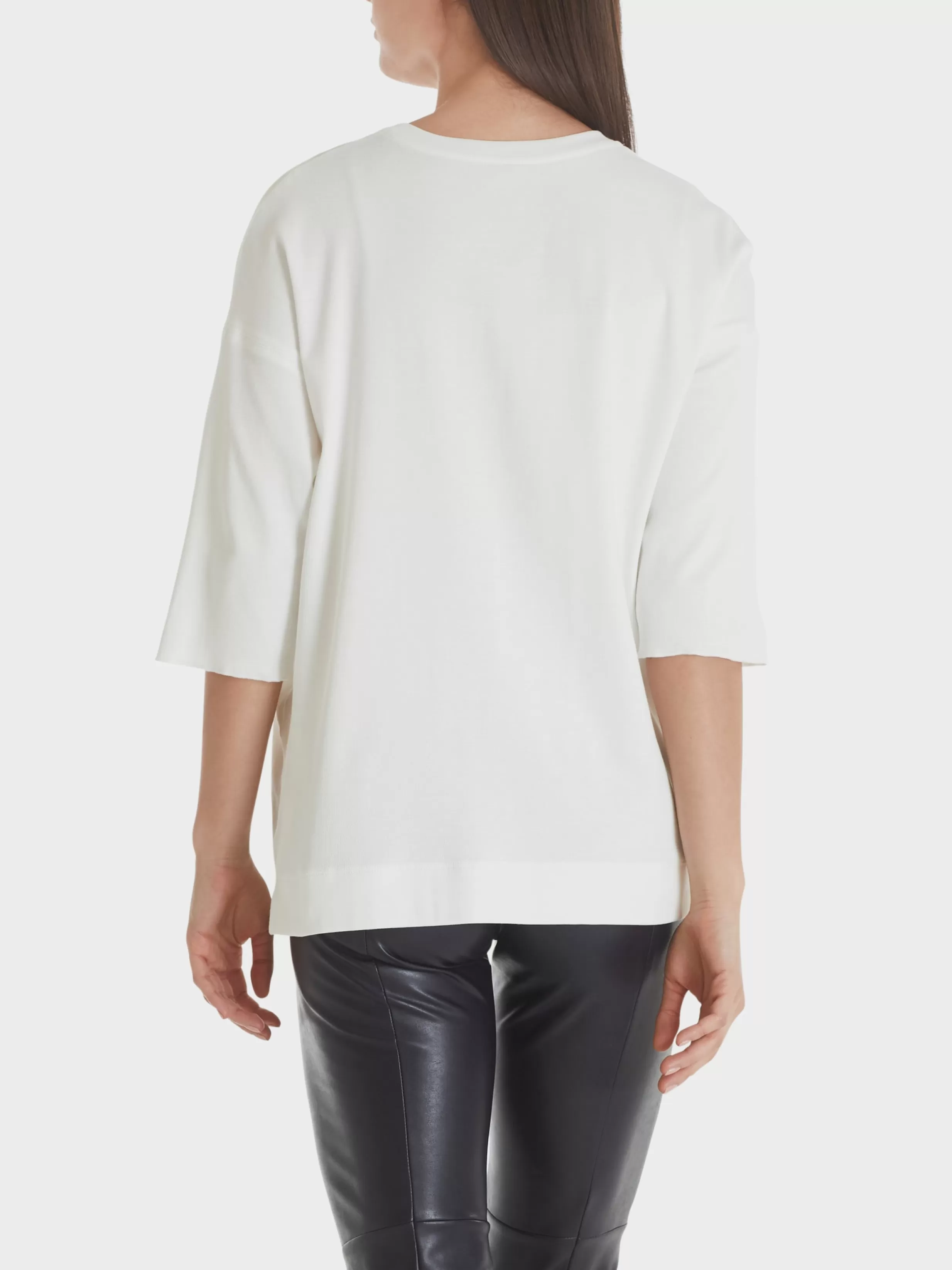 Sale Marc Cain Blusenshirt aus Material-Mix off-white