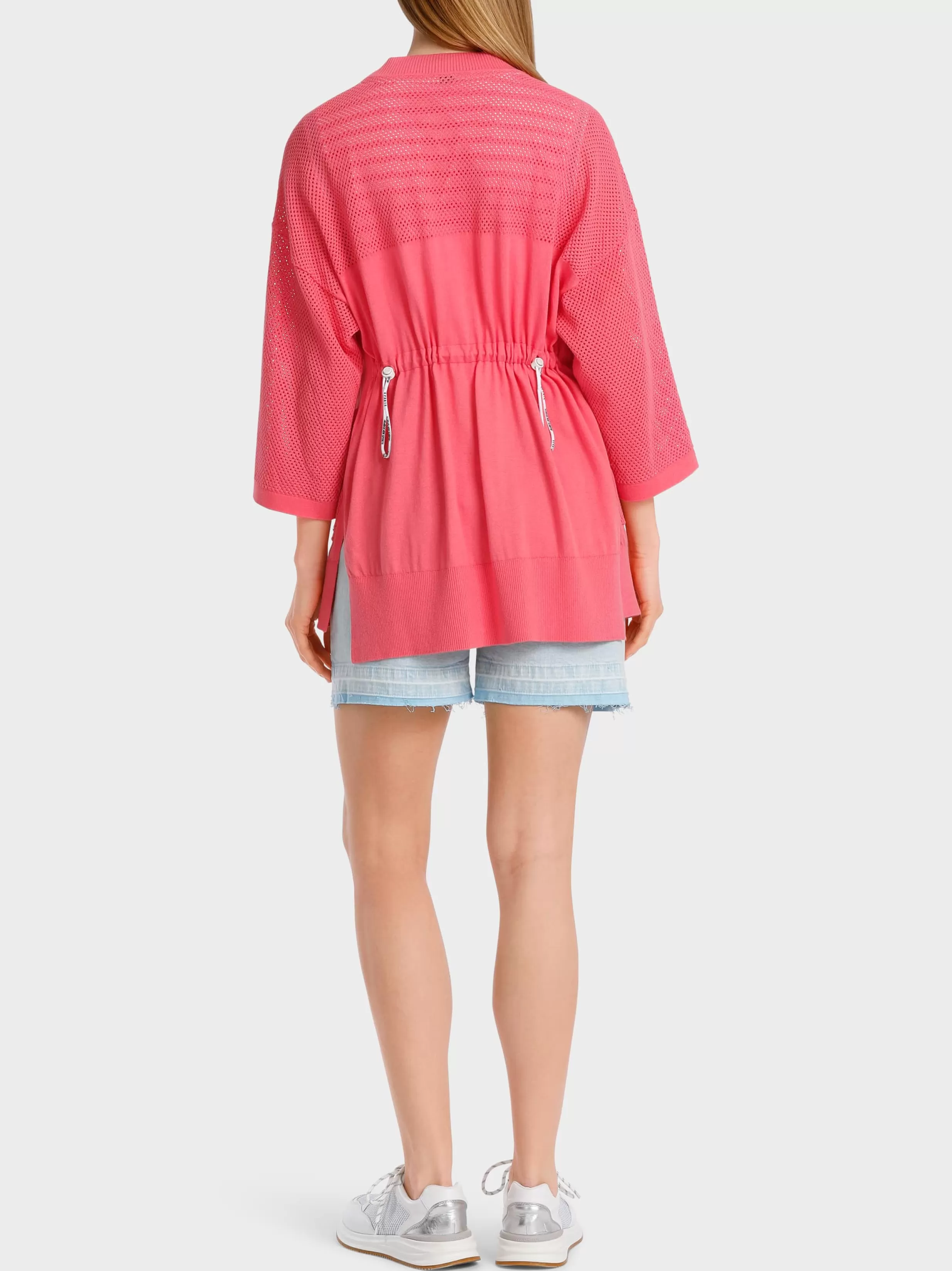 Online Marc Cain Cardigan mit Lochinsert light neon red