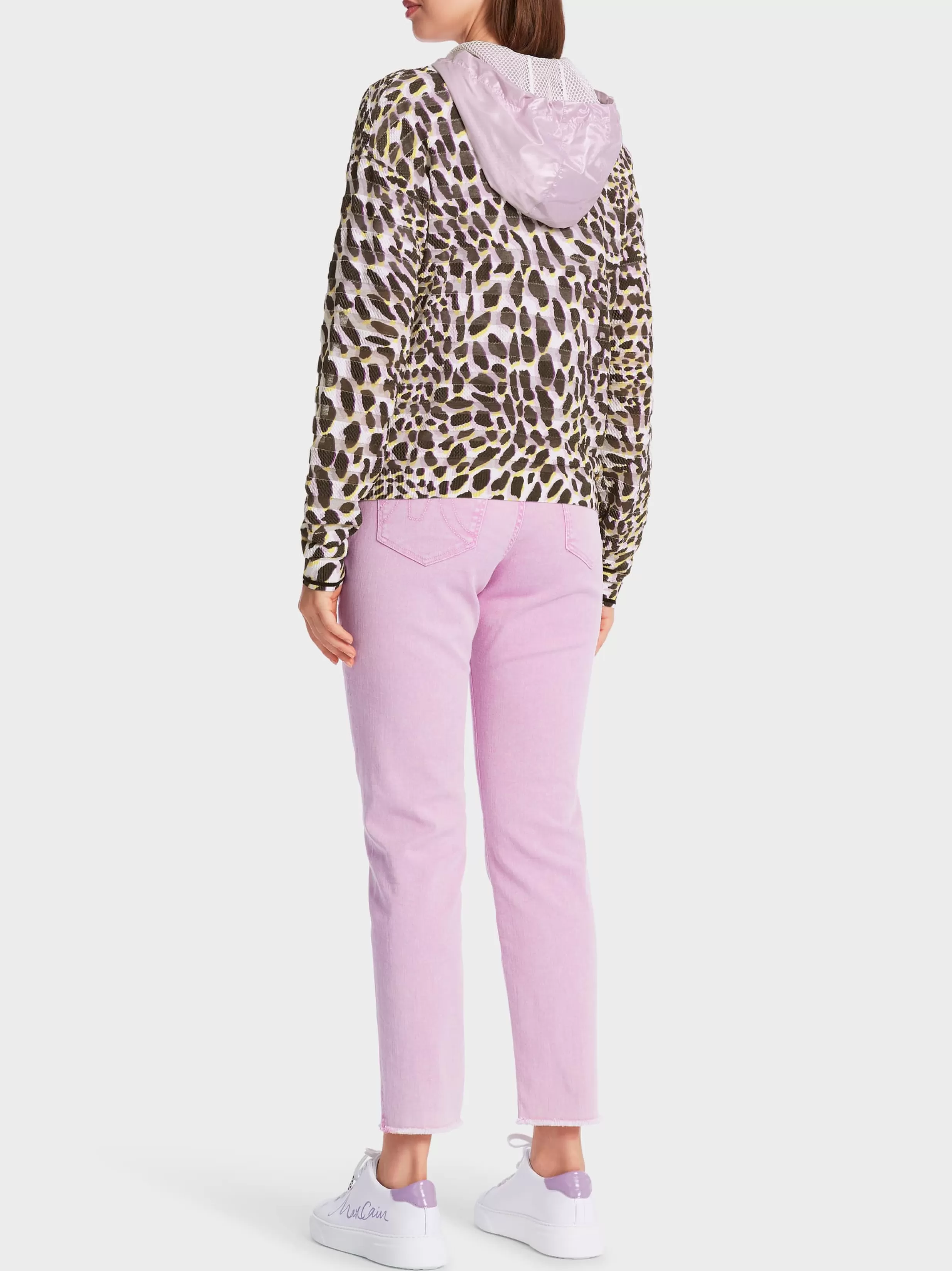 Discount Marc Cain Cardigan mit Print Knitted in Germany bright pink lavender