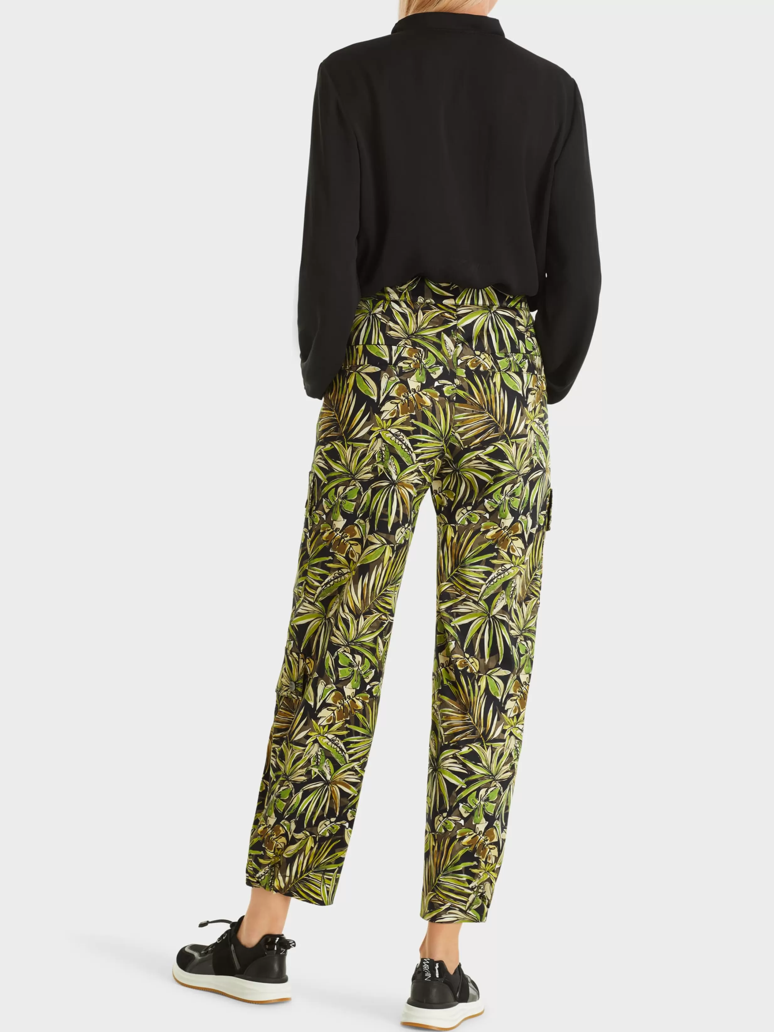 Clearance Marc Cain Cargohose RENTON mit floralem Print black