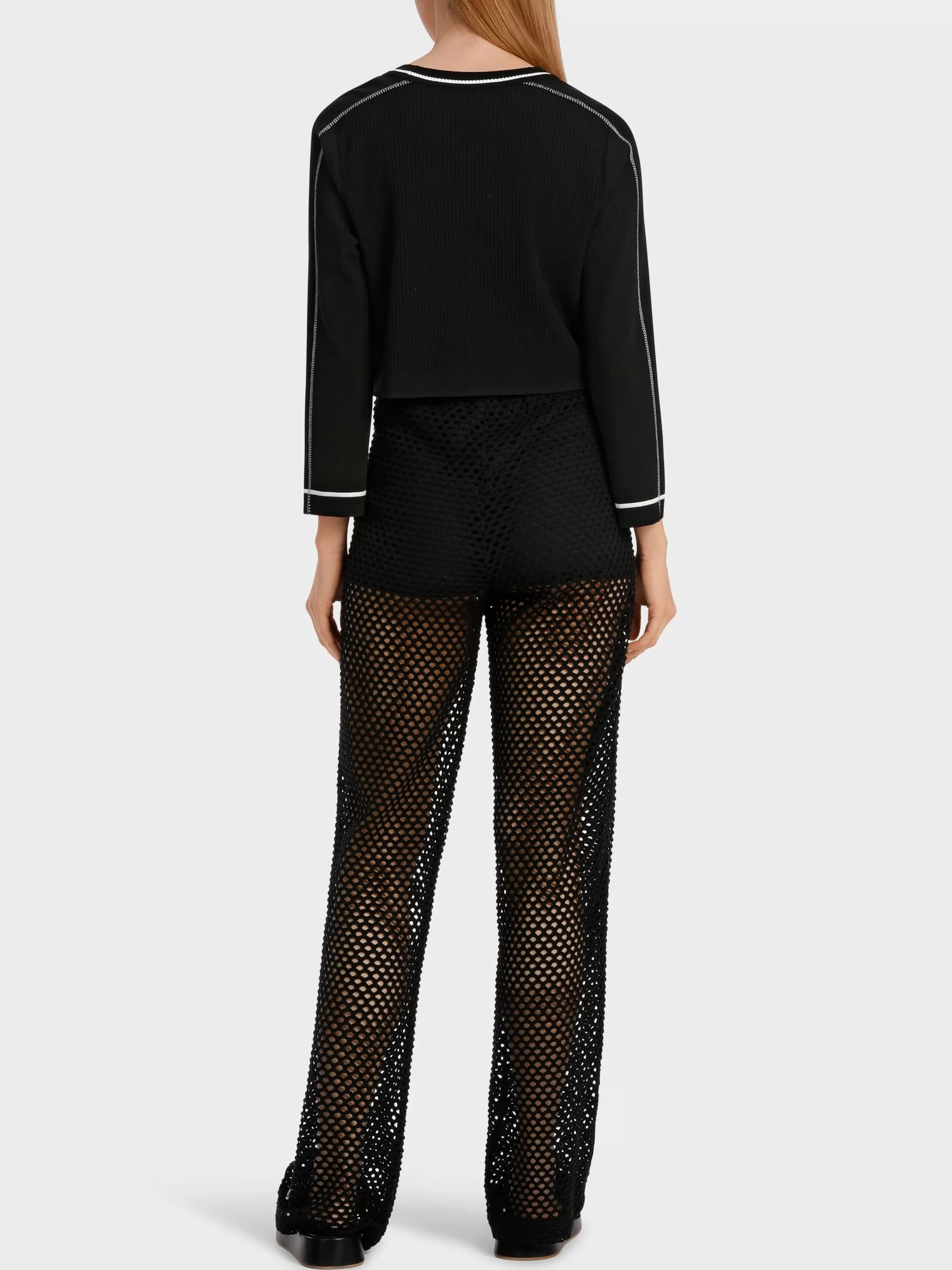 Shop Marc Cain Cropped "Rethink Together"-Cardigan black