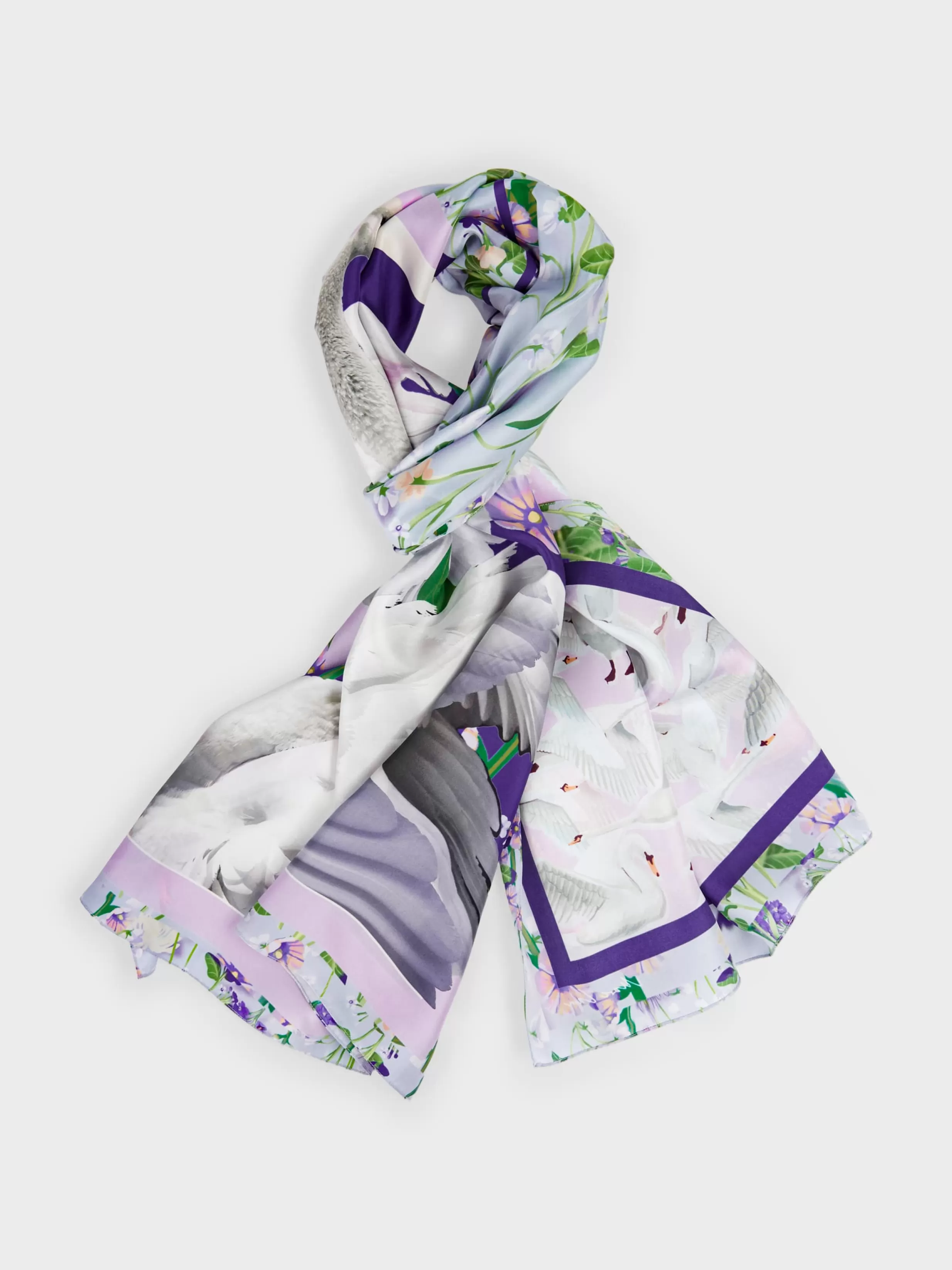 Clearance Marc Cain Edler Seidenschal mit Print pink lavender