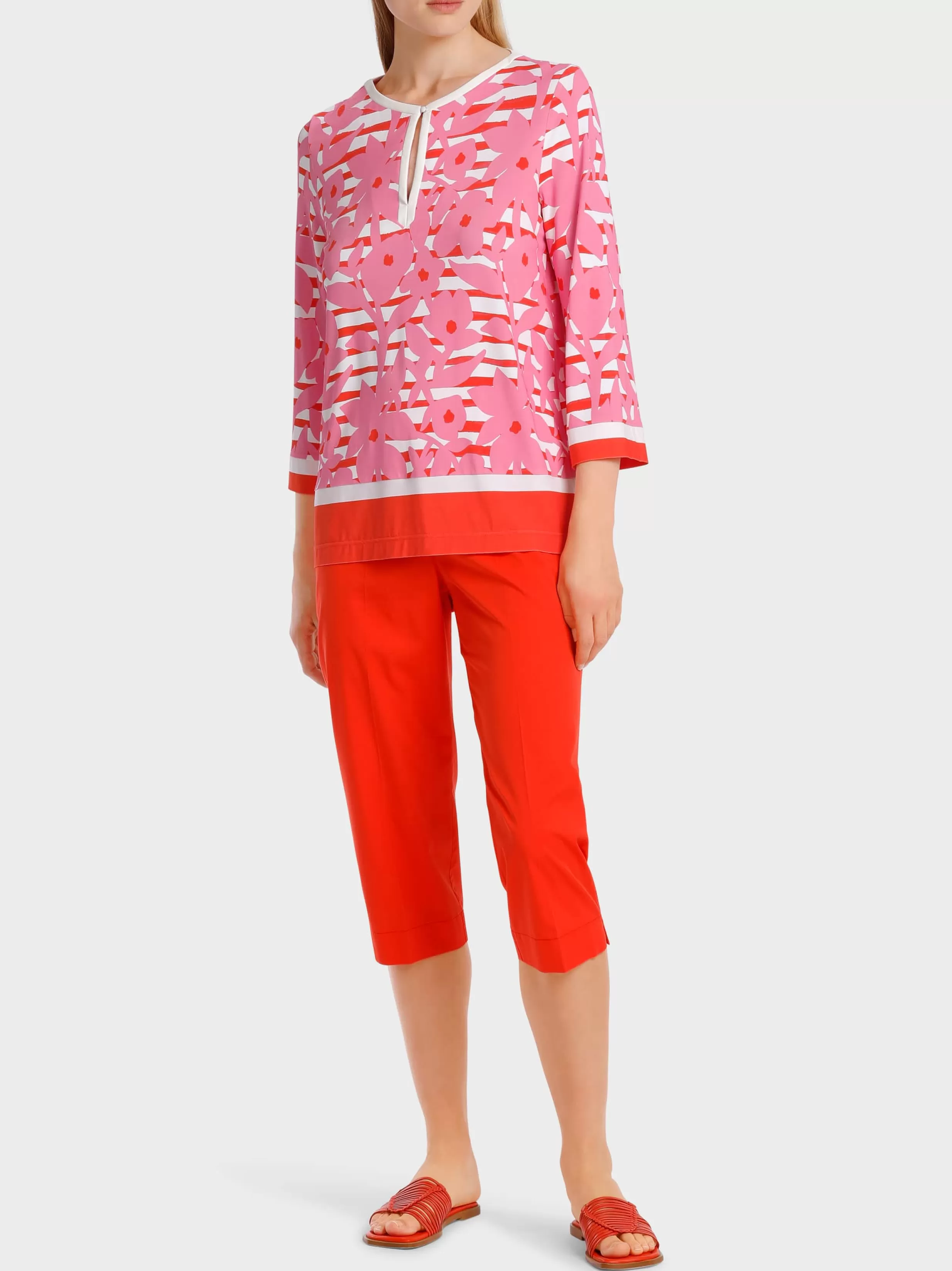 Cheap Marc Cain Elegante Bluse mit Overprint lip gloss