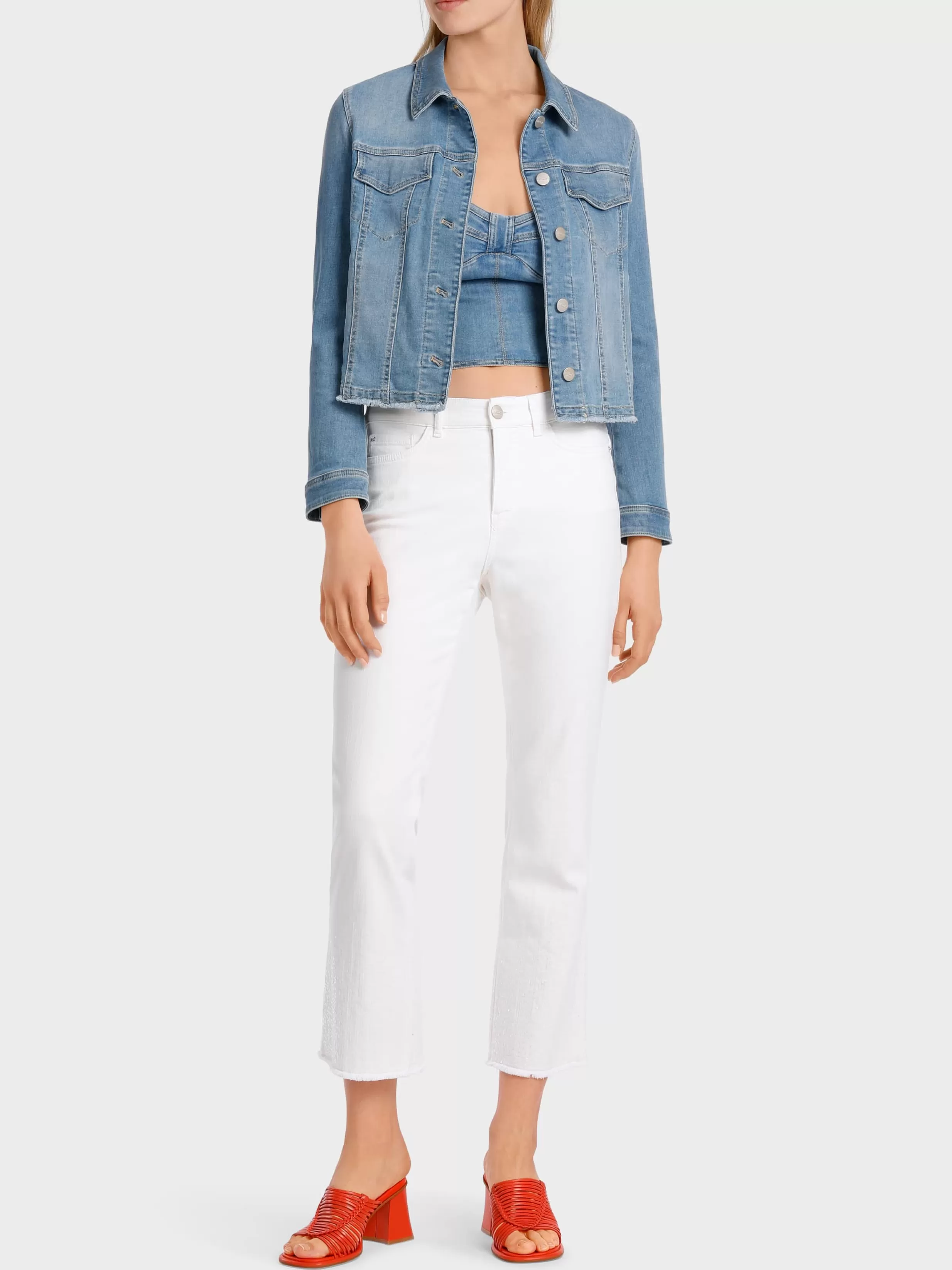 Flash Sale Marc Cain Fancy Jeansjacke “Rethink Together” baby blue