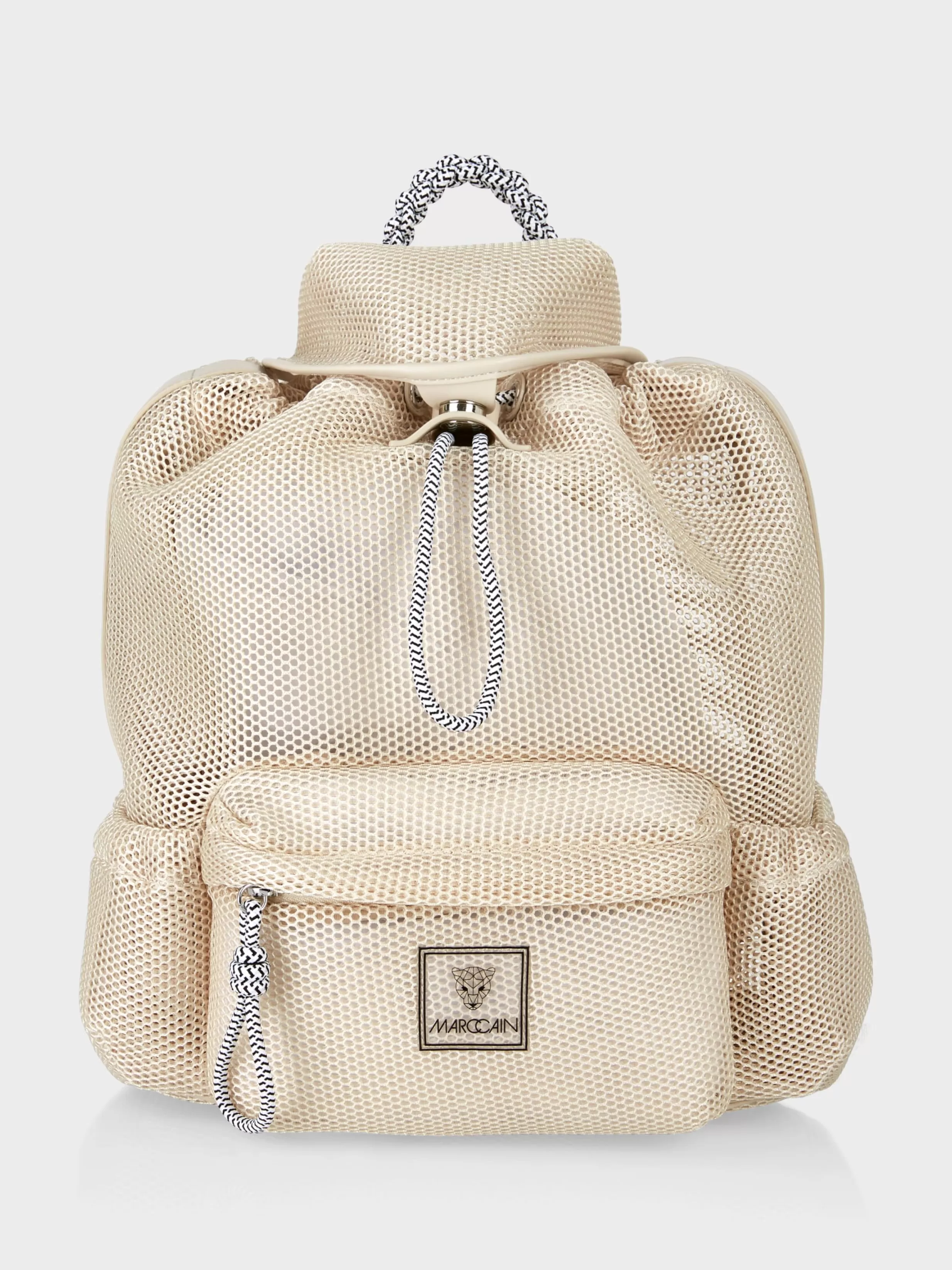 Best Marc Cain Fancy Rucksack aus Mesh soft moon rock