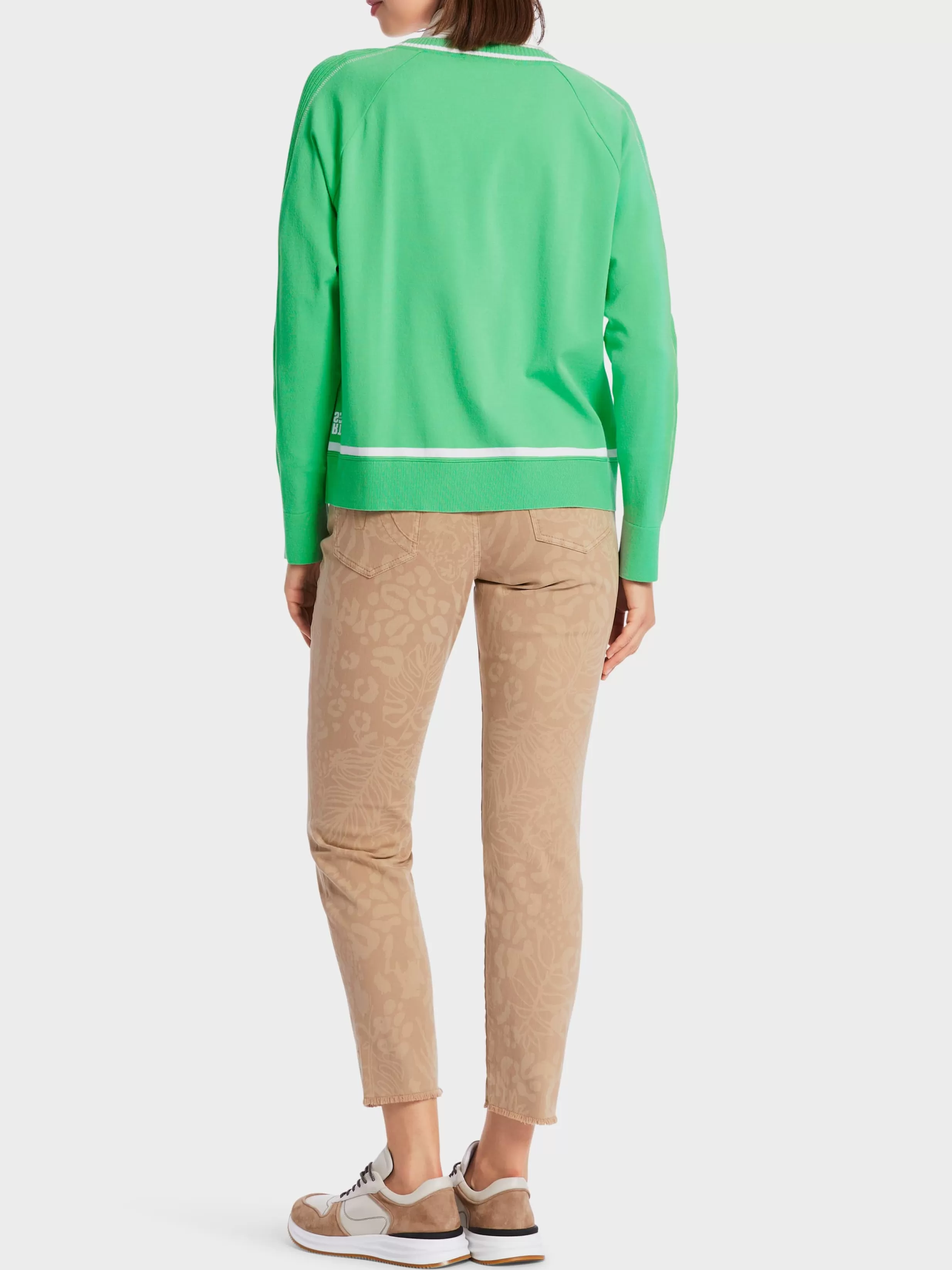 New Marc Cain Femininer Sweater "Rethink Together" new neon green