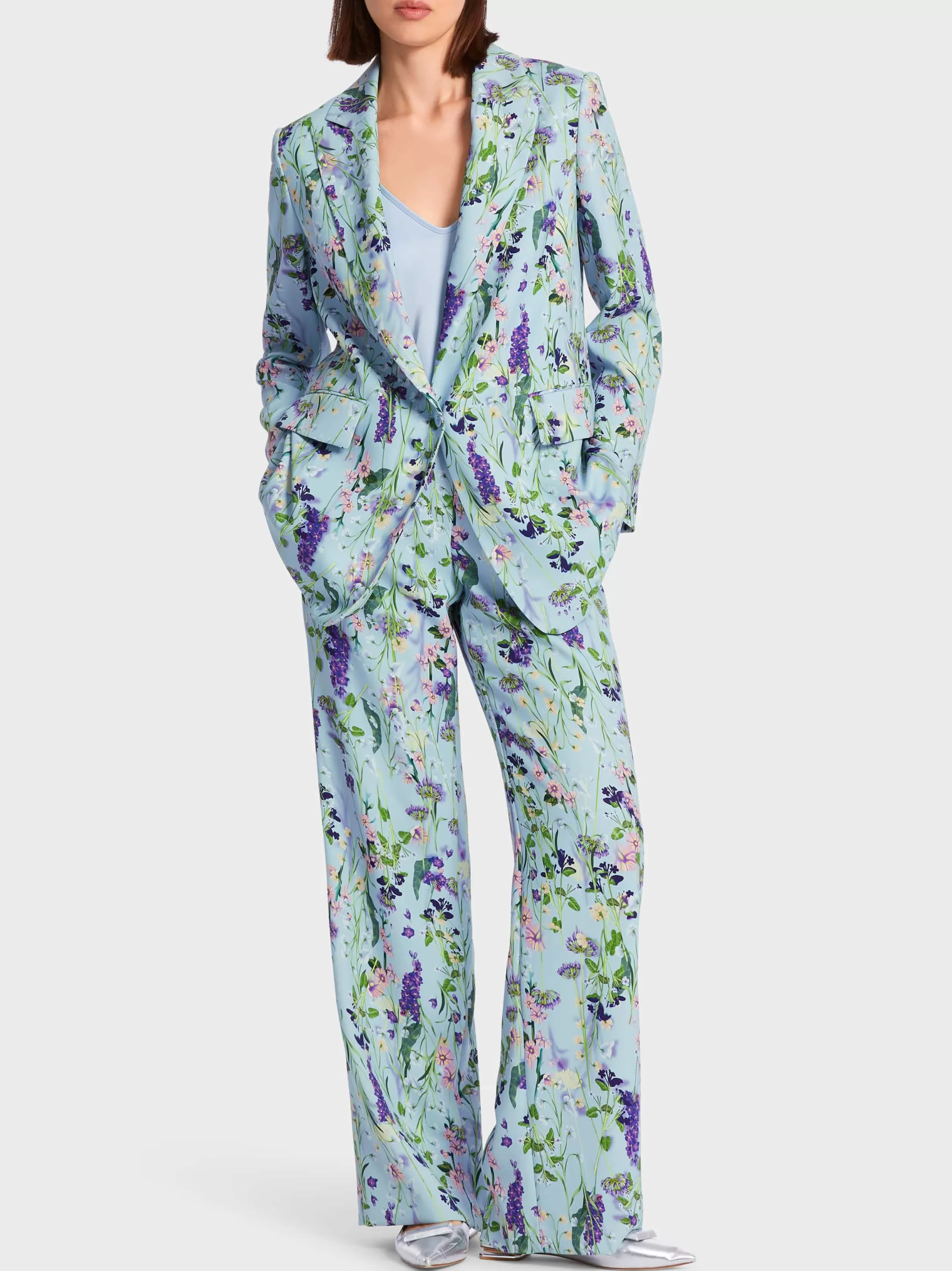 Store Marc Cain Floral bedruckter Blazer soft summer sky