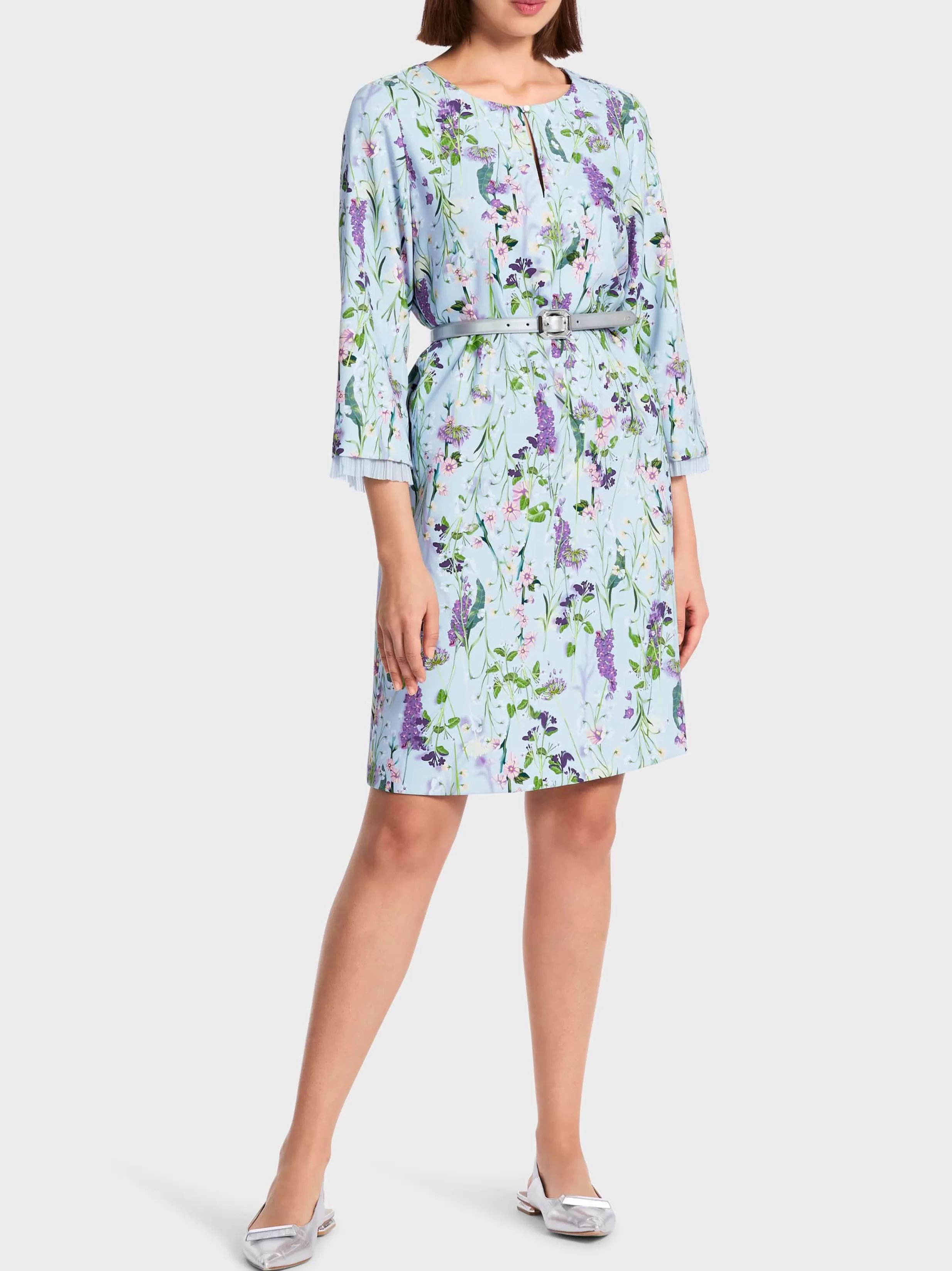 Cheap Marc Cain Floral bedrucktes Kleid soft summer sky