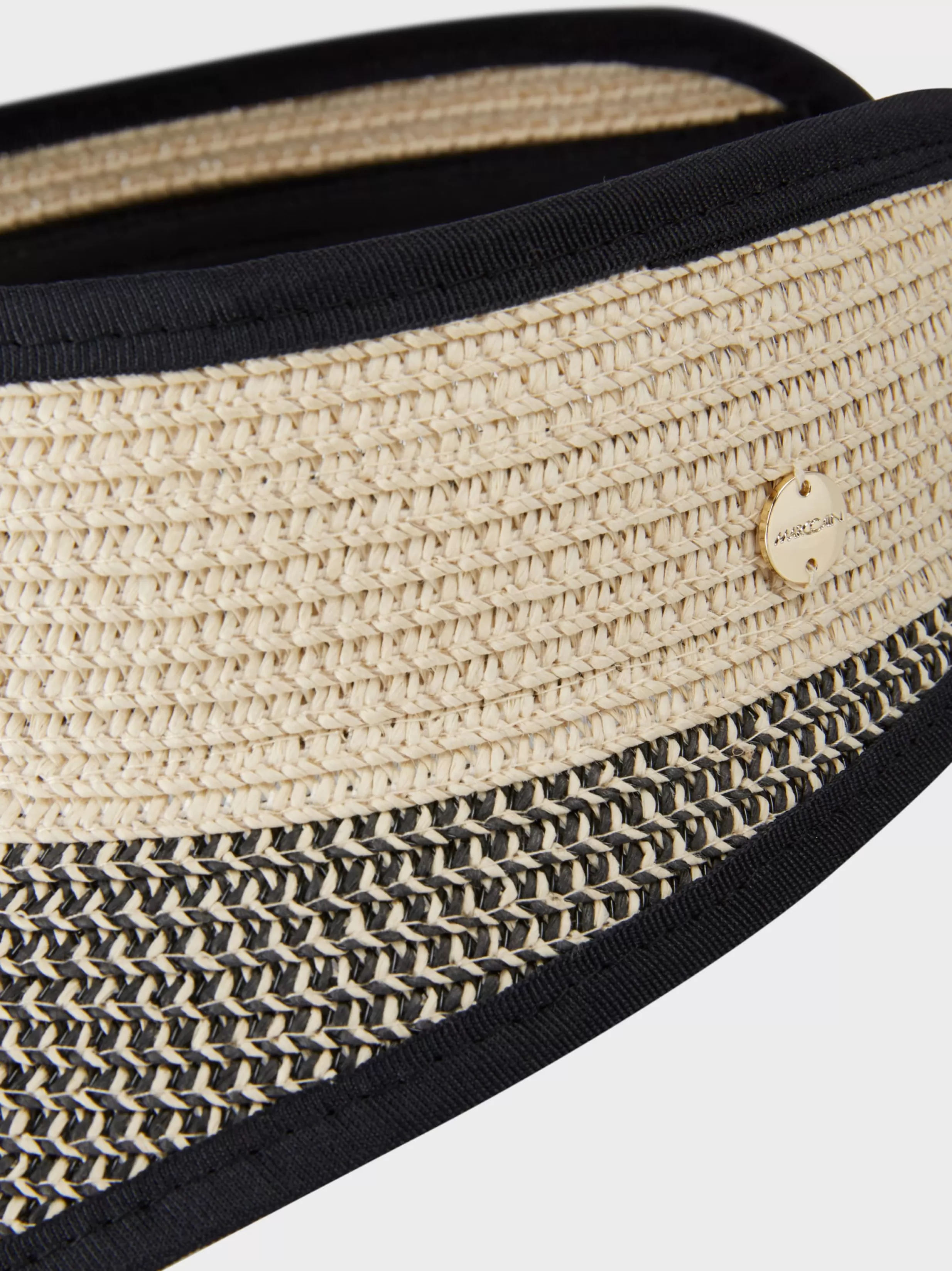 Best Sale Marc Cain Geflochtenes Visor-Cap raffia