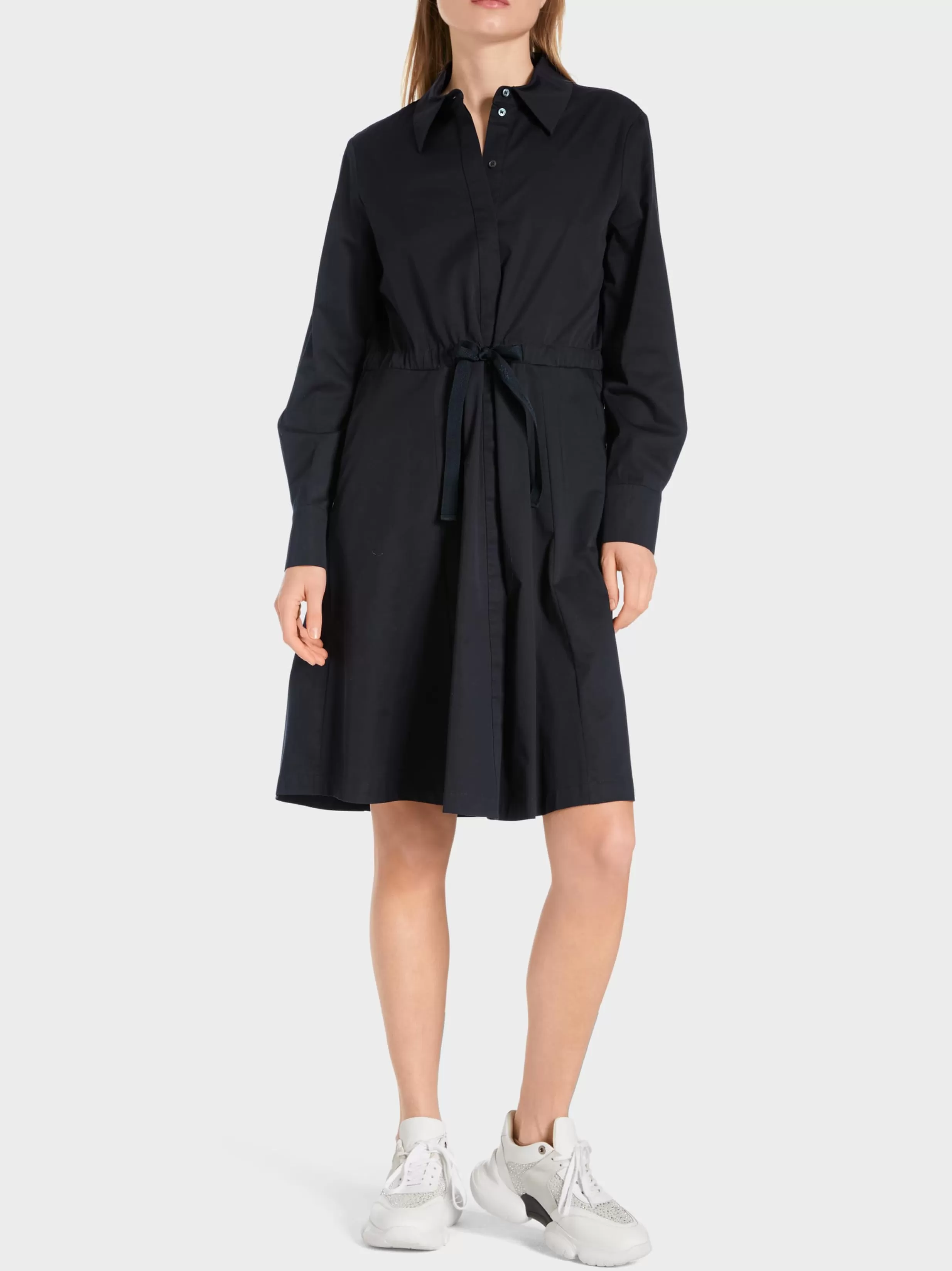 Store Marc Cain Hemdblusenkleid mit Stoffgürtel midnight blue