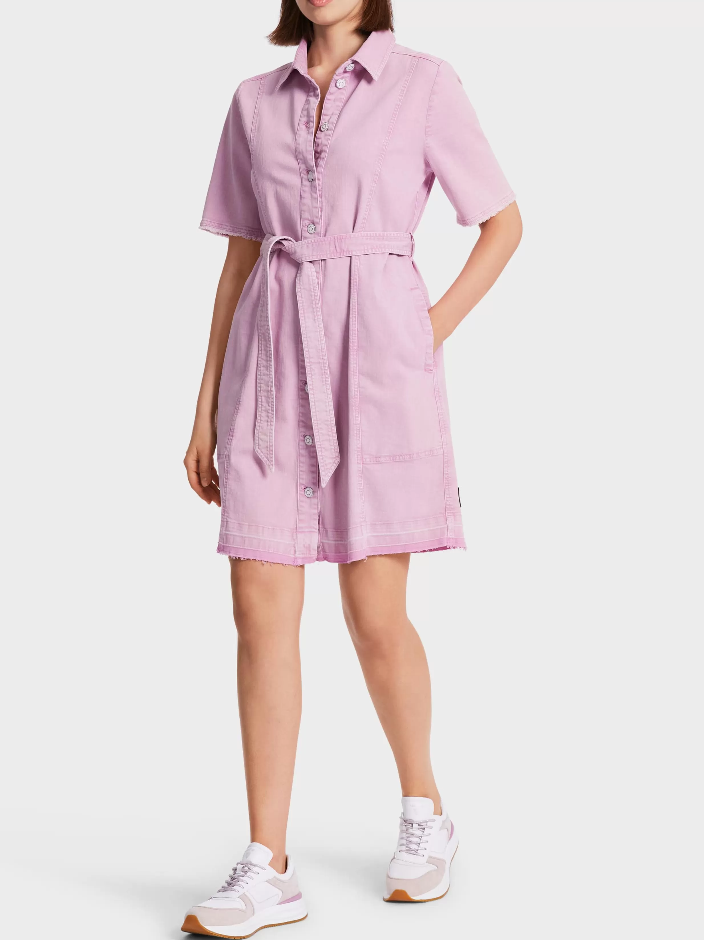 Fashion Marc Cain Hemdblusenkleid "Rethink Together" bright pink lavender