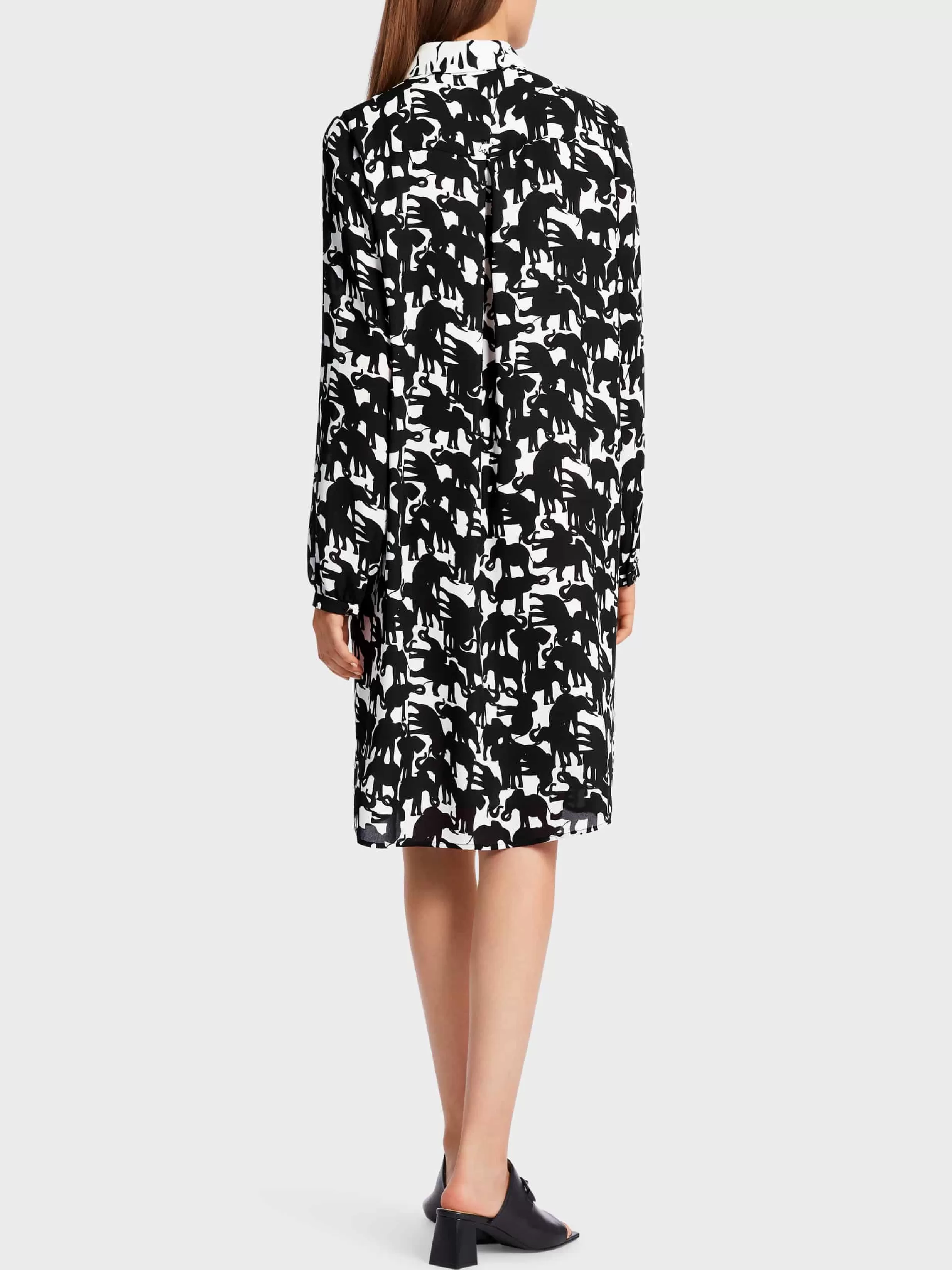 Hot Marc Cain Hemdblusenkleid "Rethink Together" black and white