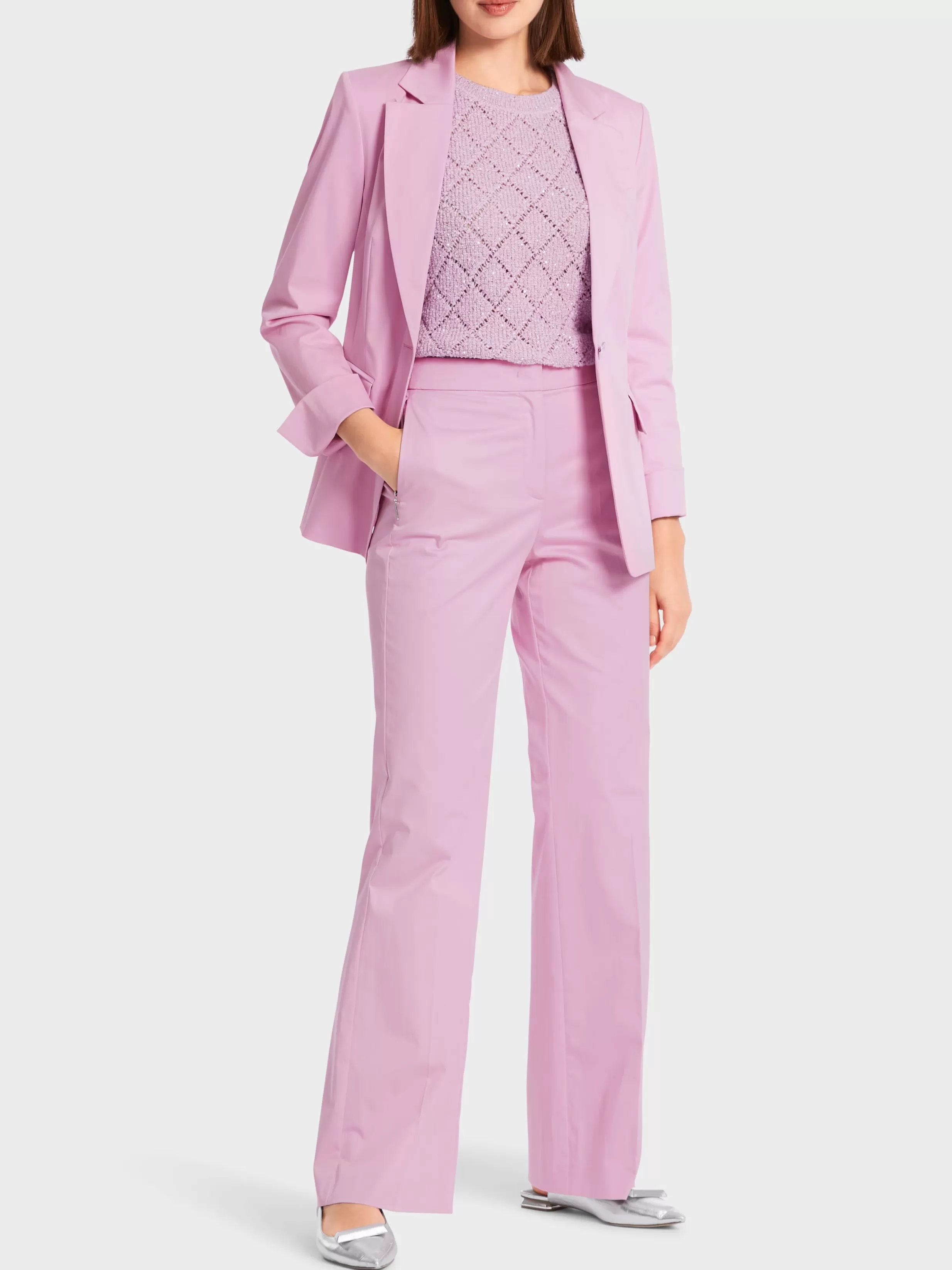 Shop Marc Cain Hose FAID mit Reißverschlusstaschen pink lavender