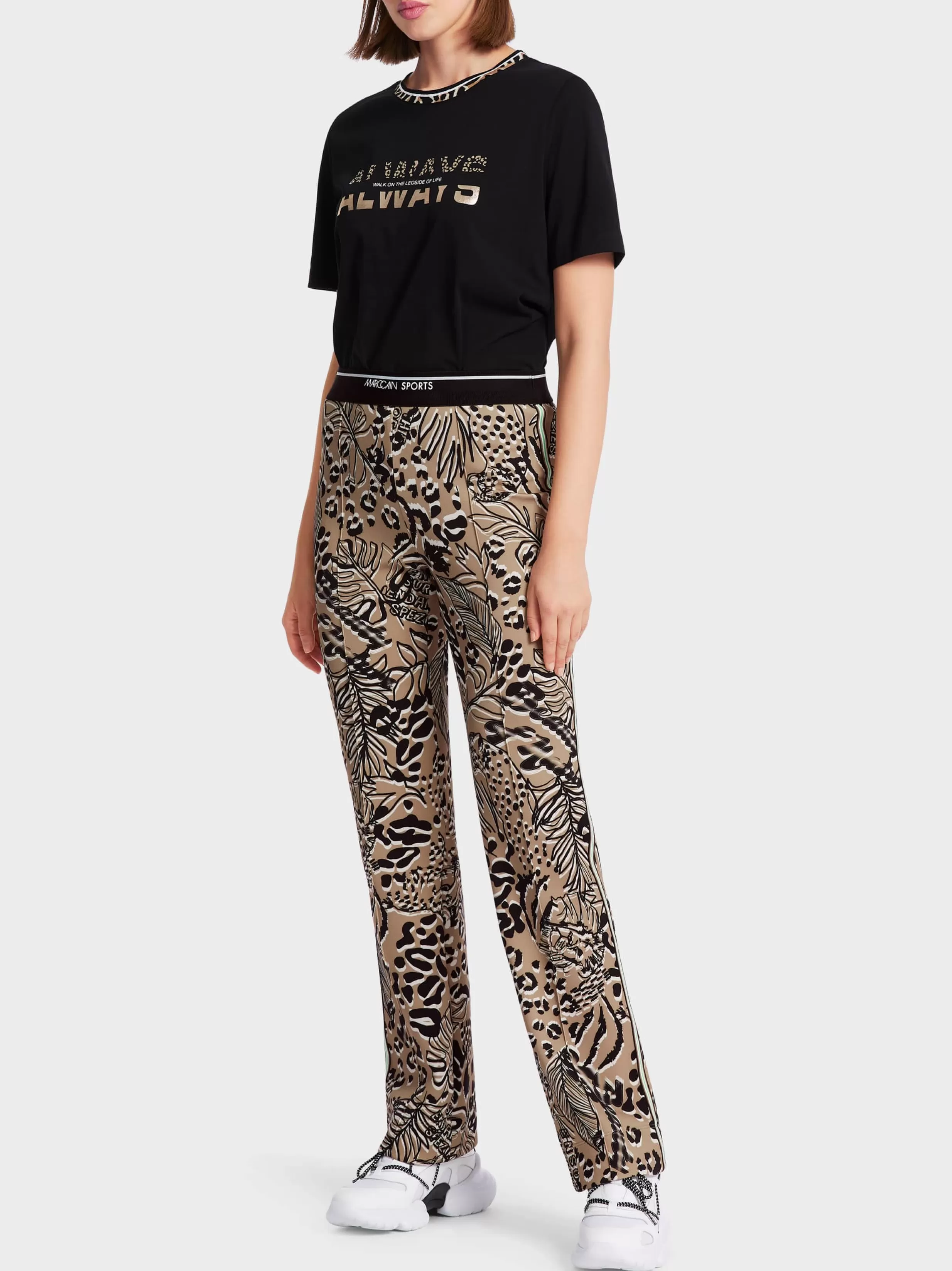 Shop Marc Cain Hose FOSHAN mit Alloverprint bright camel