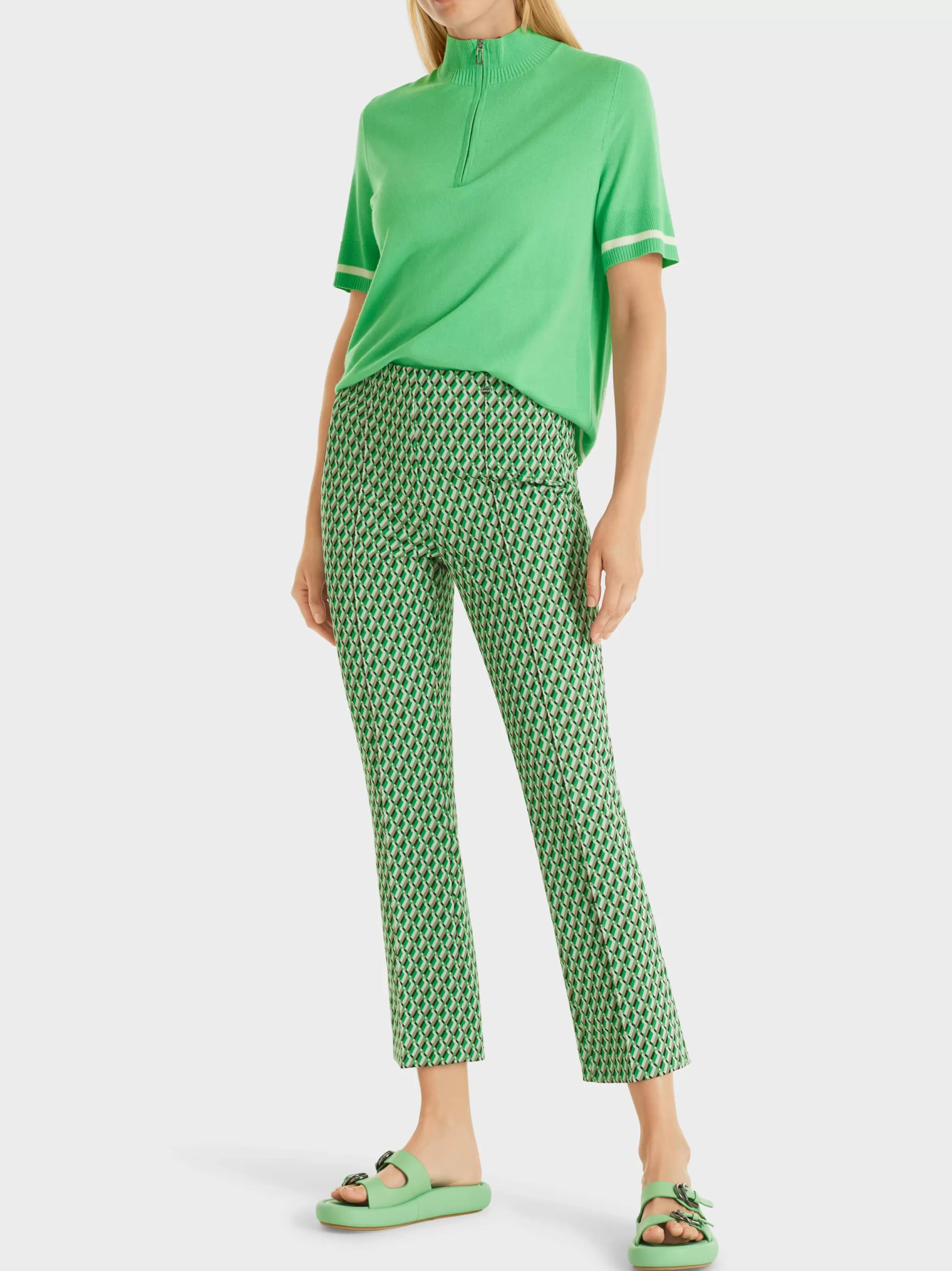 Flash Sale Marc Cain Hose FREDERICA mit Alloverdessin granny smith