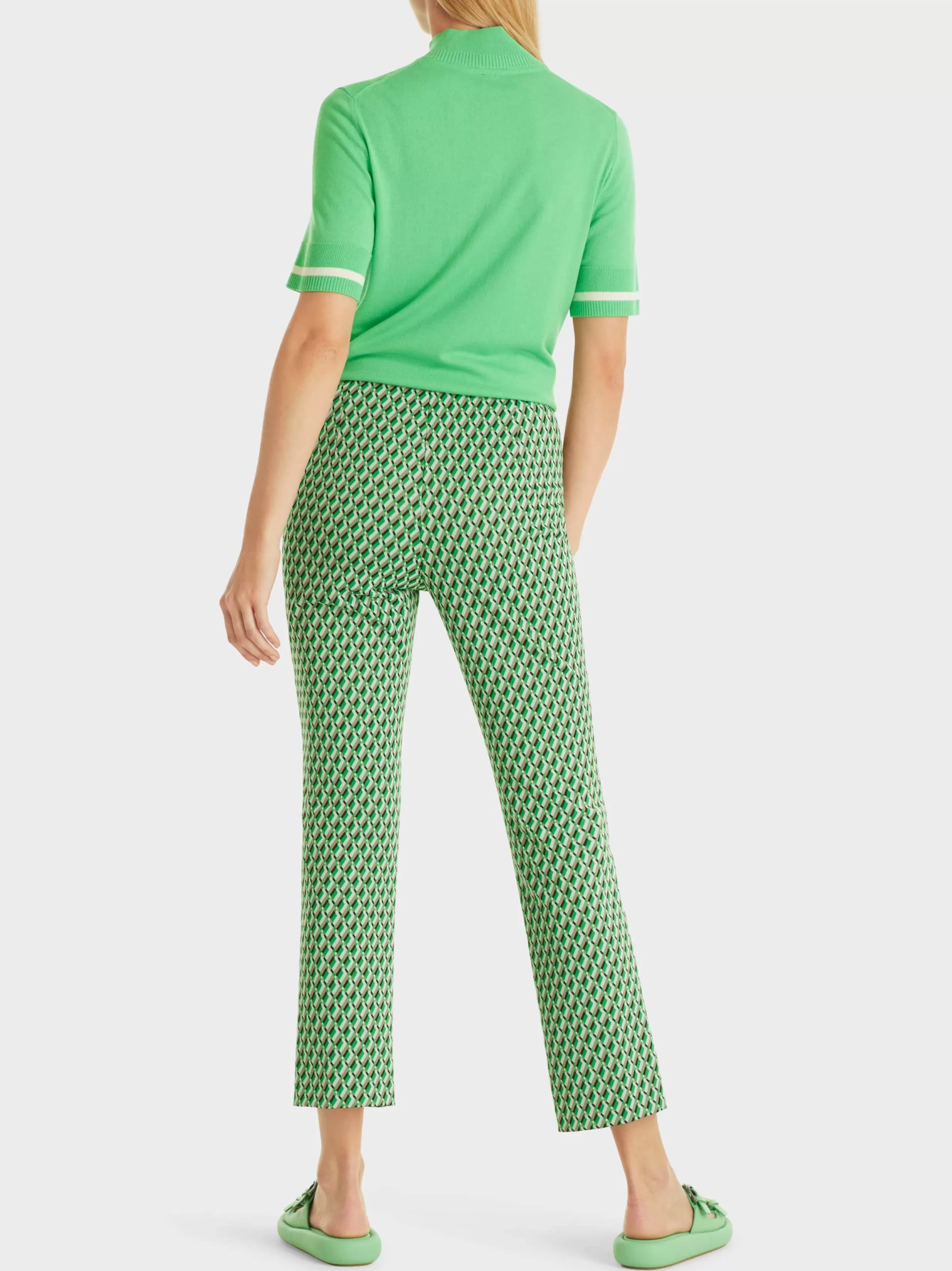 Flash Sale Marc Cain Hose FREDERICA mit Alloverdessin granny smith