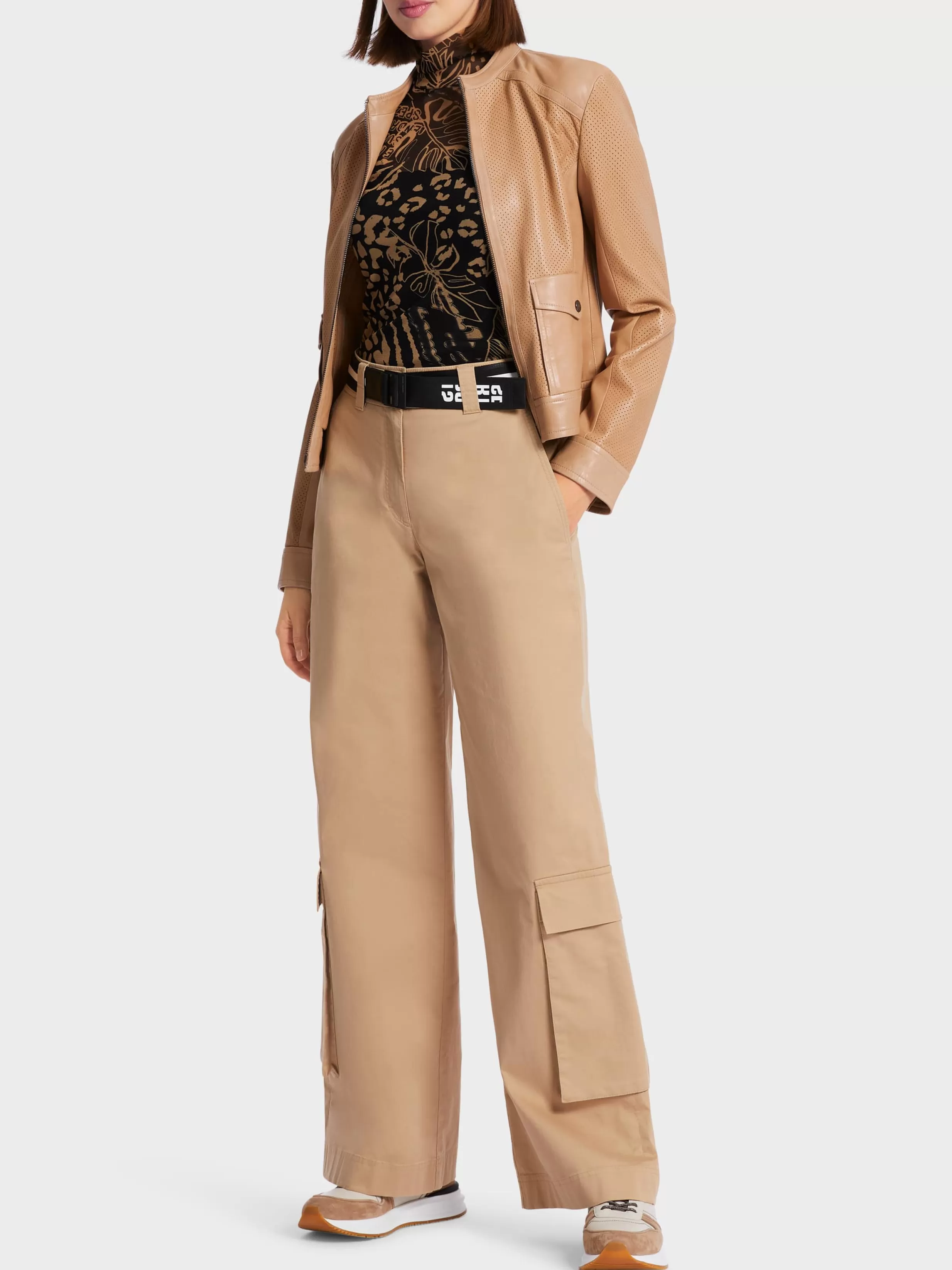 New Marc Cain Hose WARRI mit weitem und langem Bein bright camel