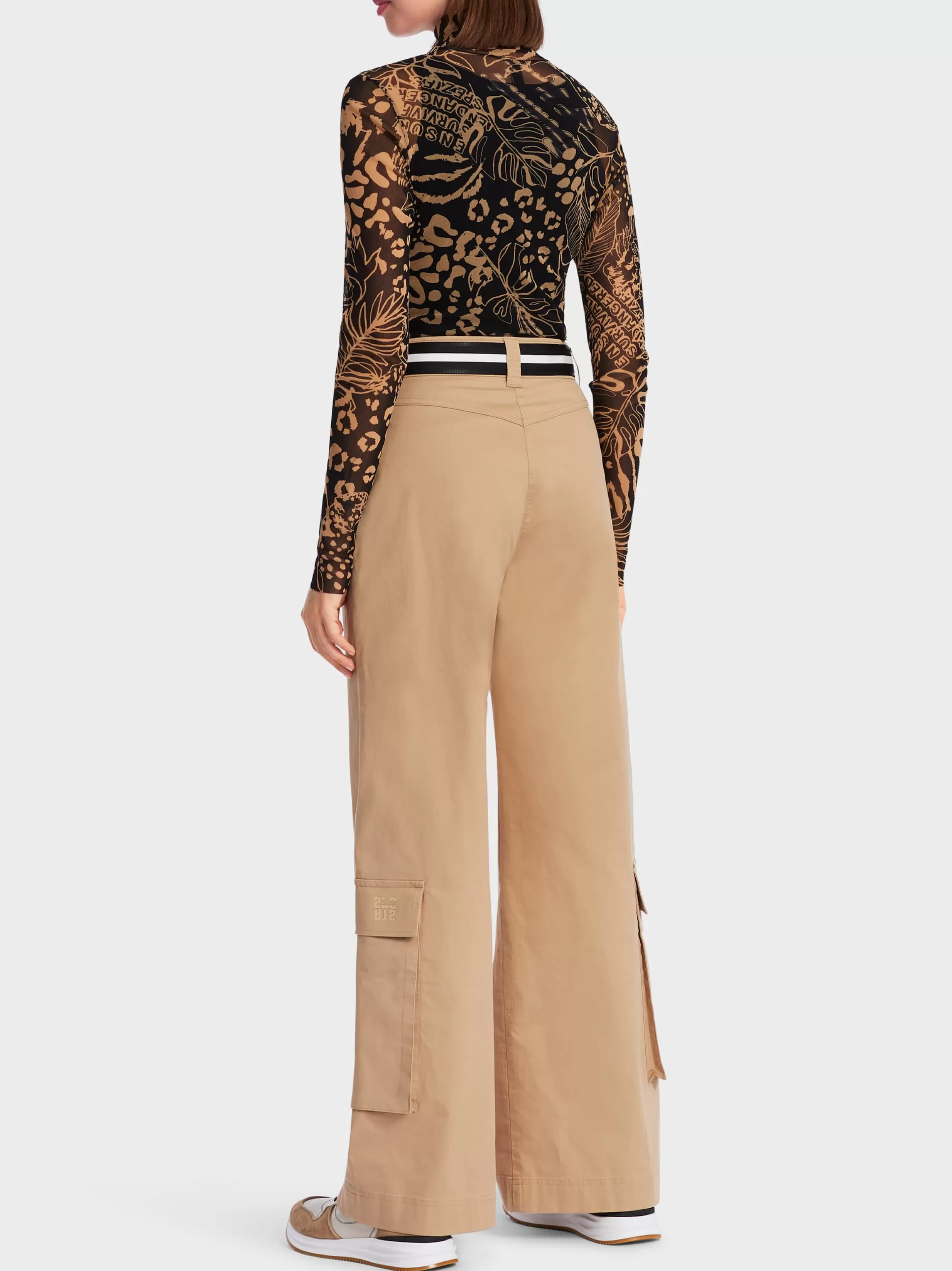 New Marc Cain Hose WARRI mit weitem und langem Bein bright camel