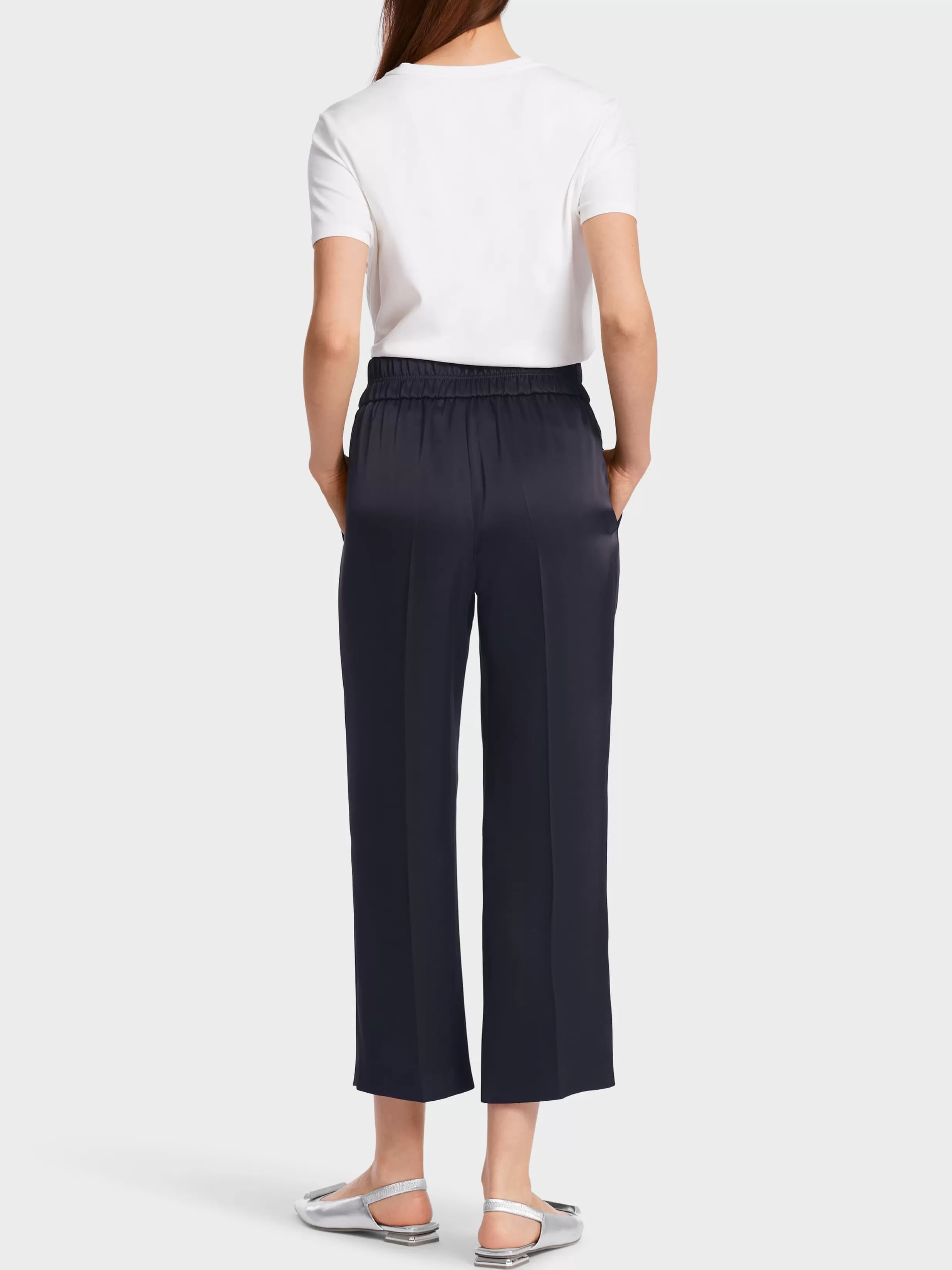 Store Marc Cain Hose WASHINGTON mit markantem Bund midnight blue