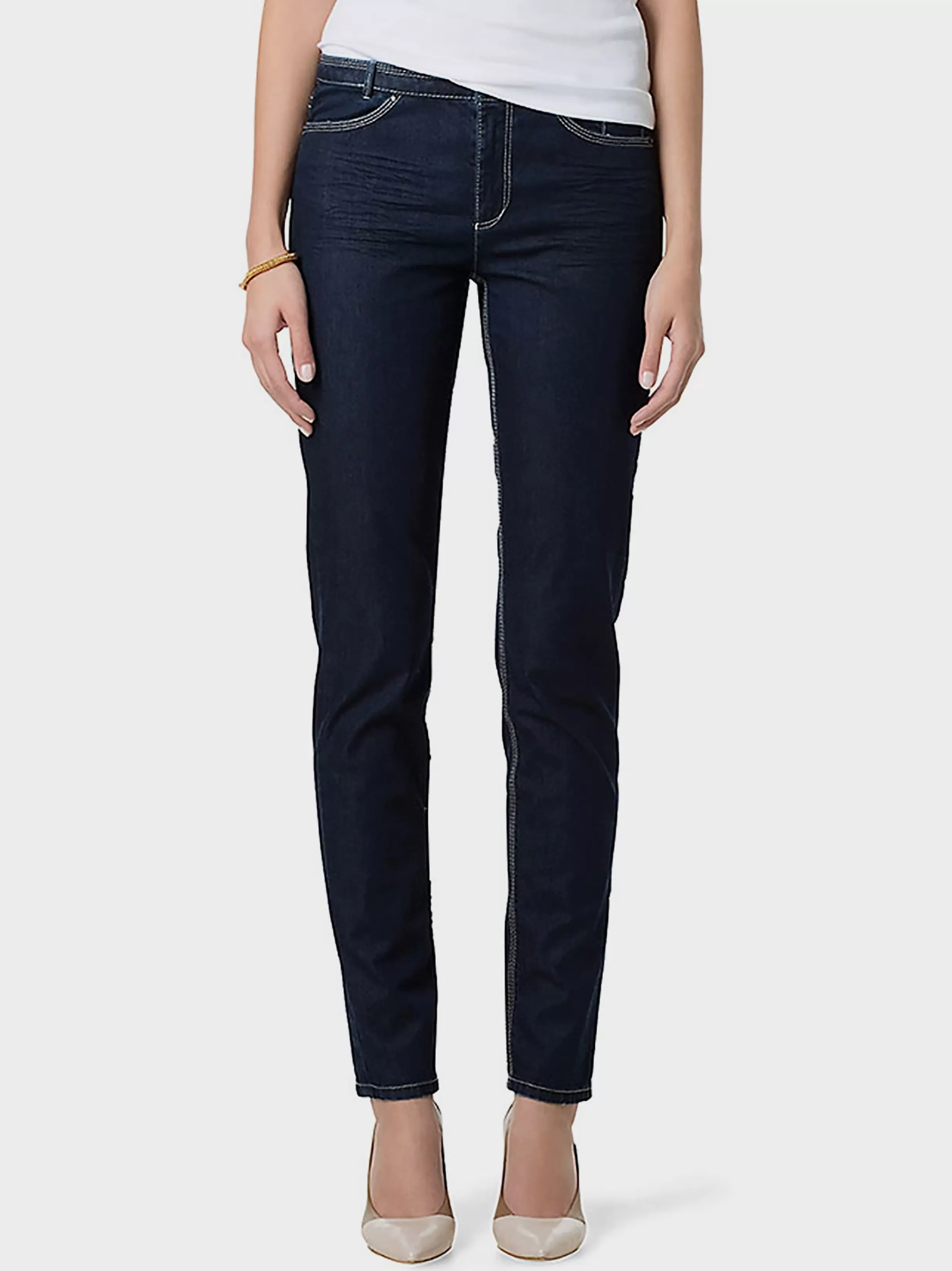 Best Sale Marc Cain Jeans mit hellen Nähten dark blue denim