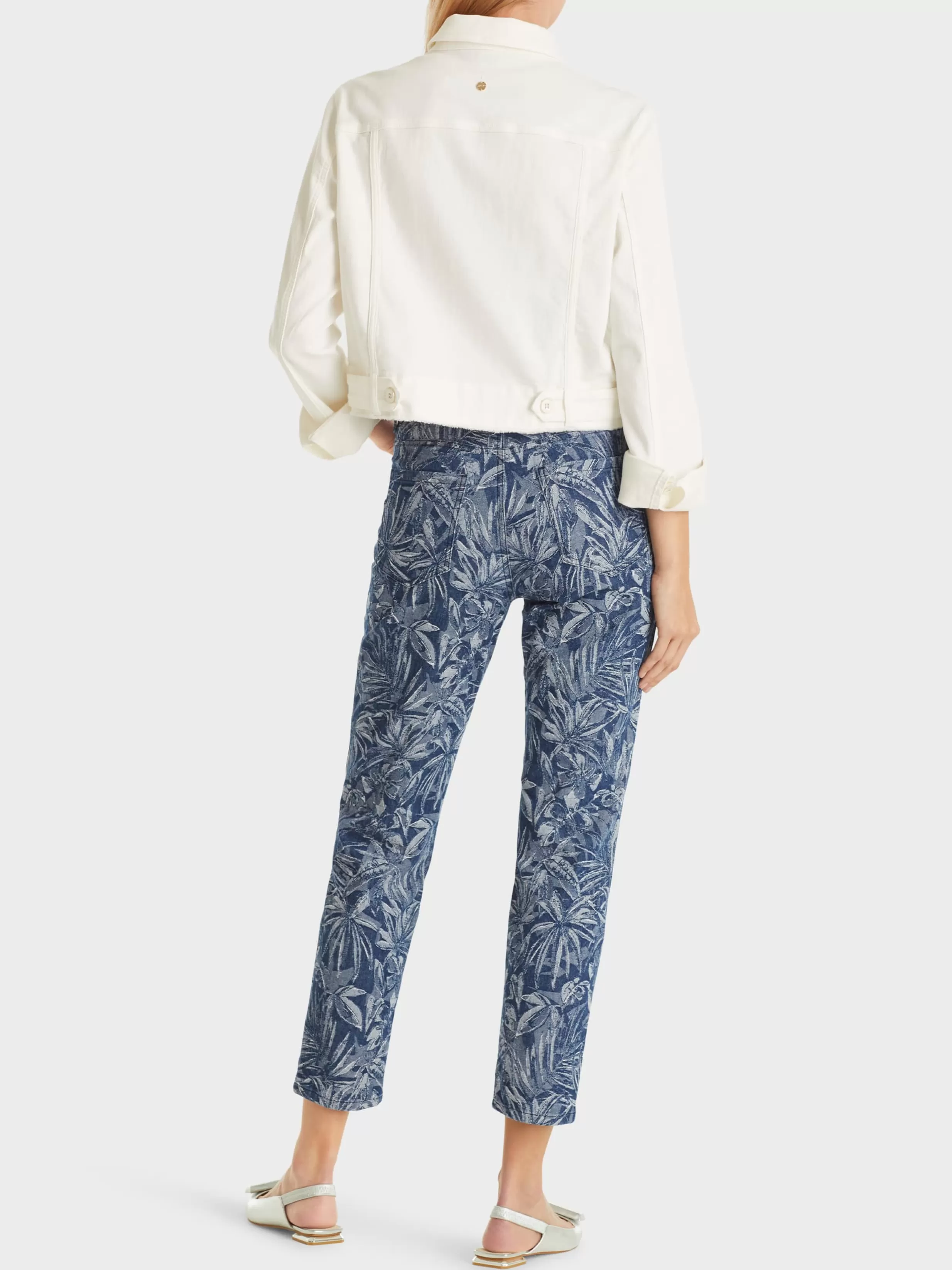 Flash Sale Marc Cain Jeans SILEA mit floralem Webdessin indigo blue