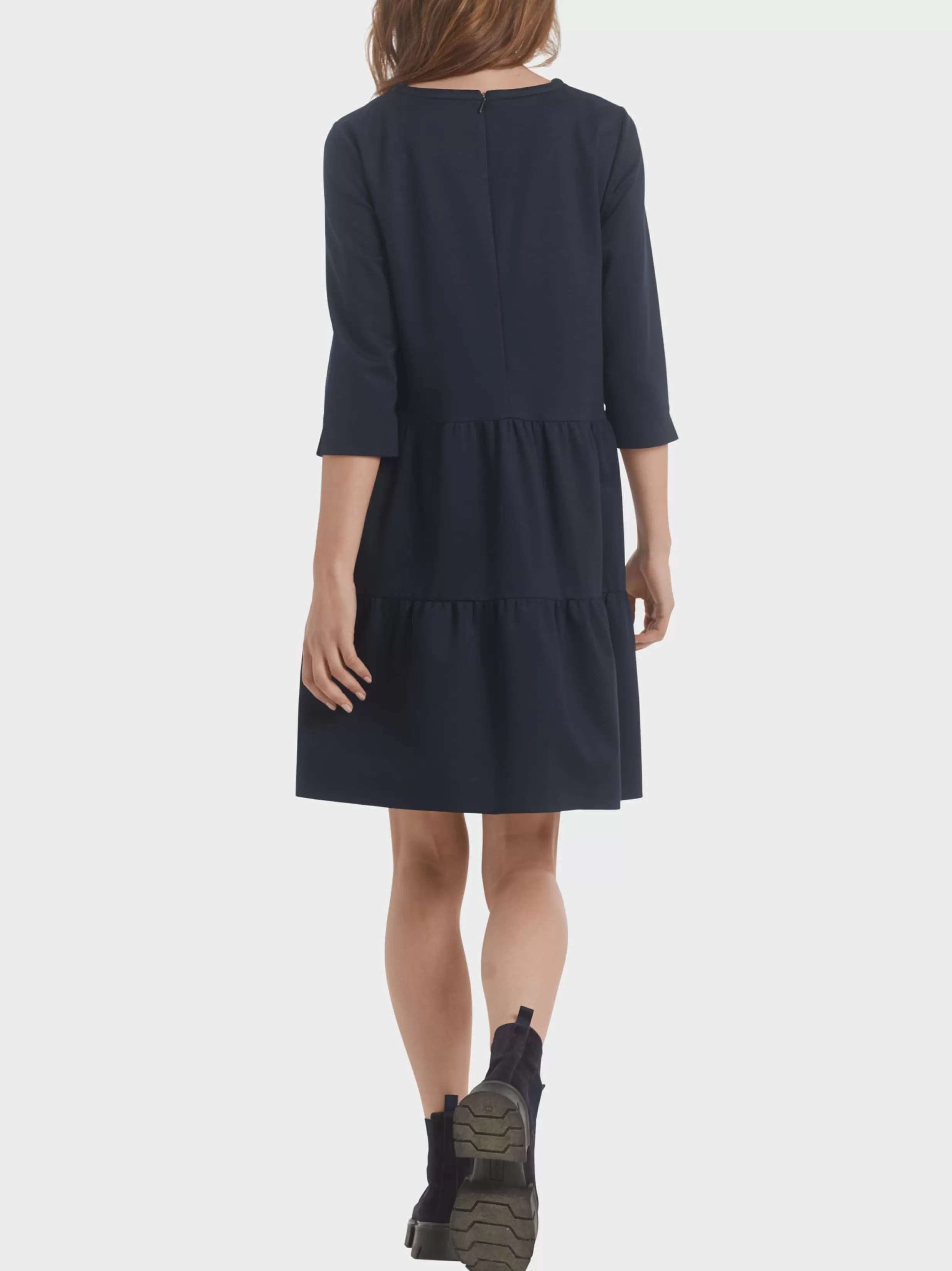 Hot Marc Cain Jerseykleid mit Stufenvolants midnight blue