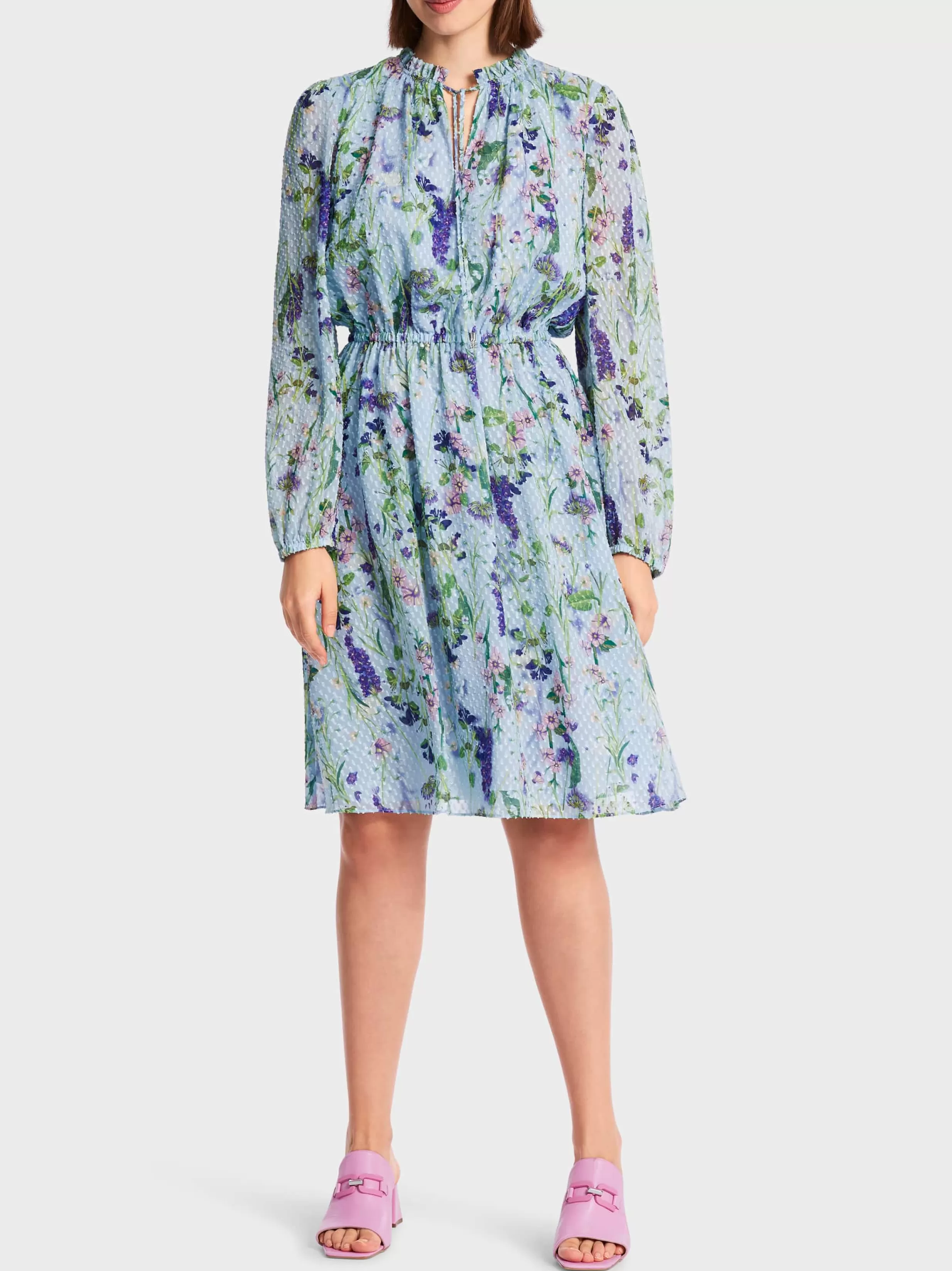 New Marc Cain Kleid im floralen Allover-Print soft summer sky