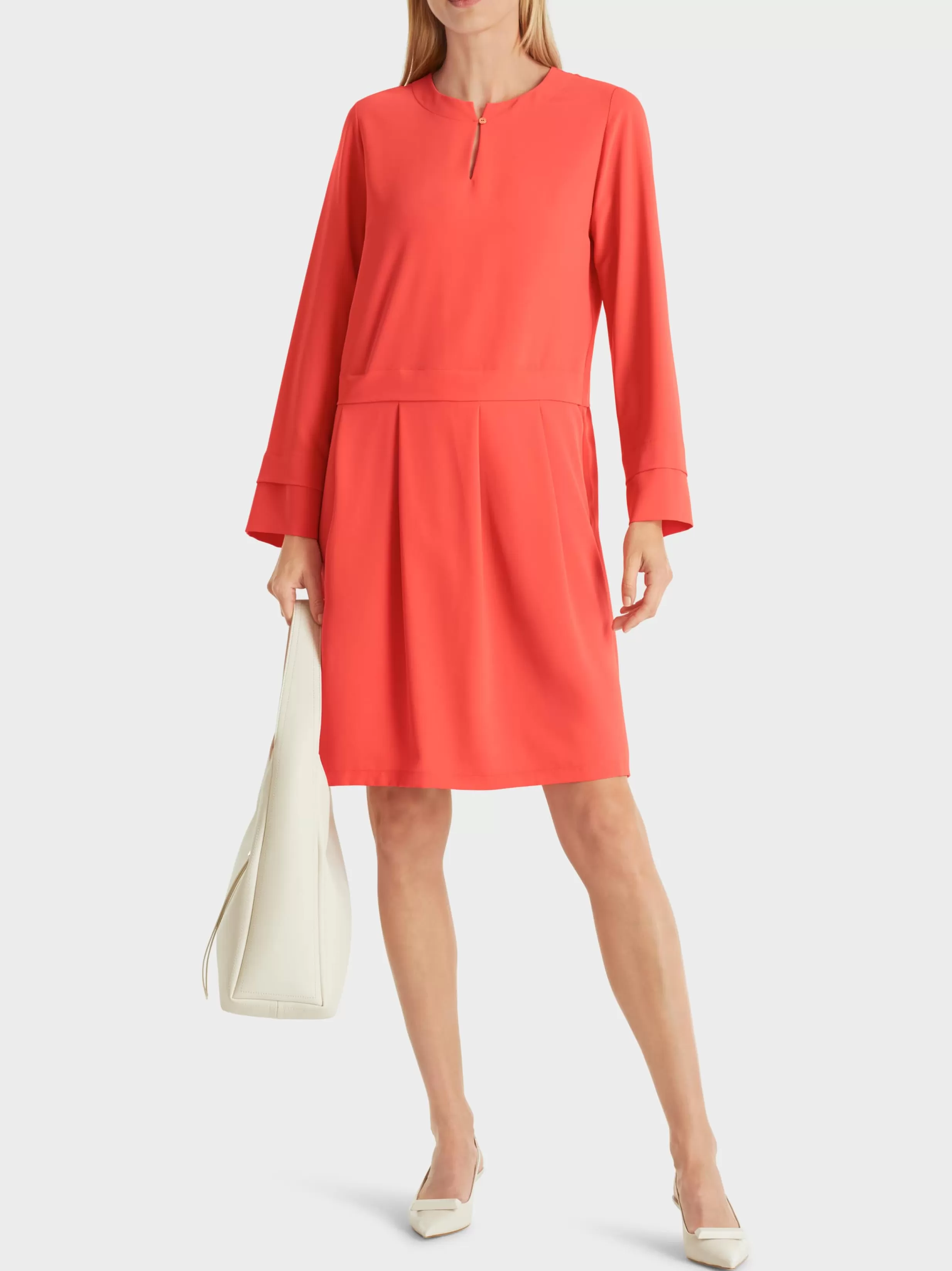 Outlet Marc Cain Kleid mit Faltenrock bright tomato