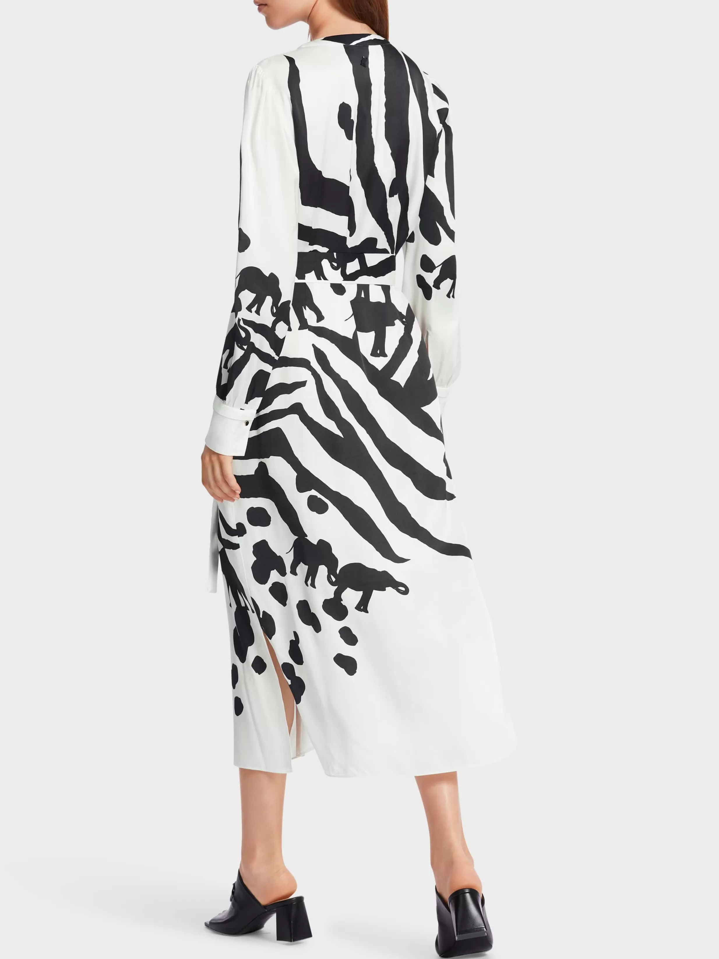 Cheap Marc Cain Kleid mit Print white and black