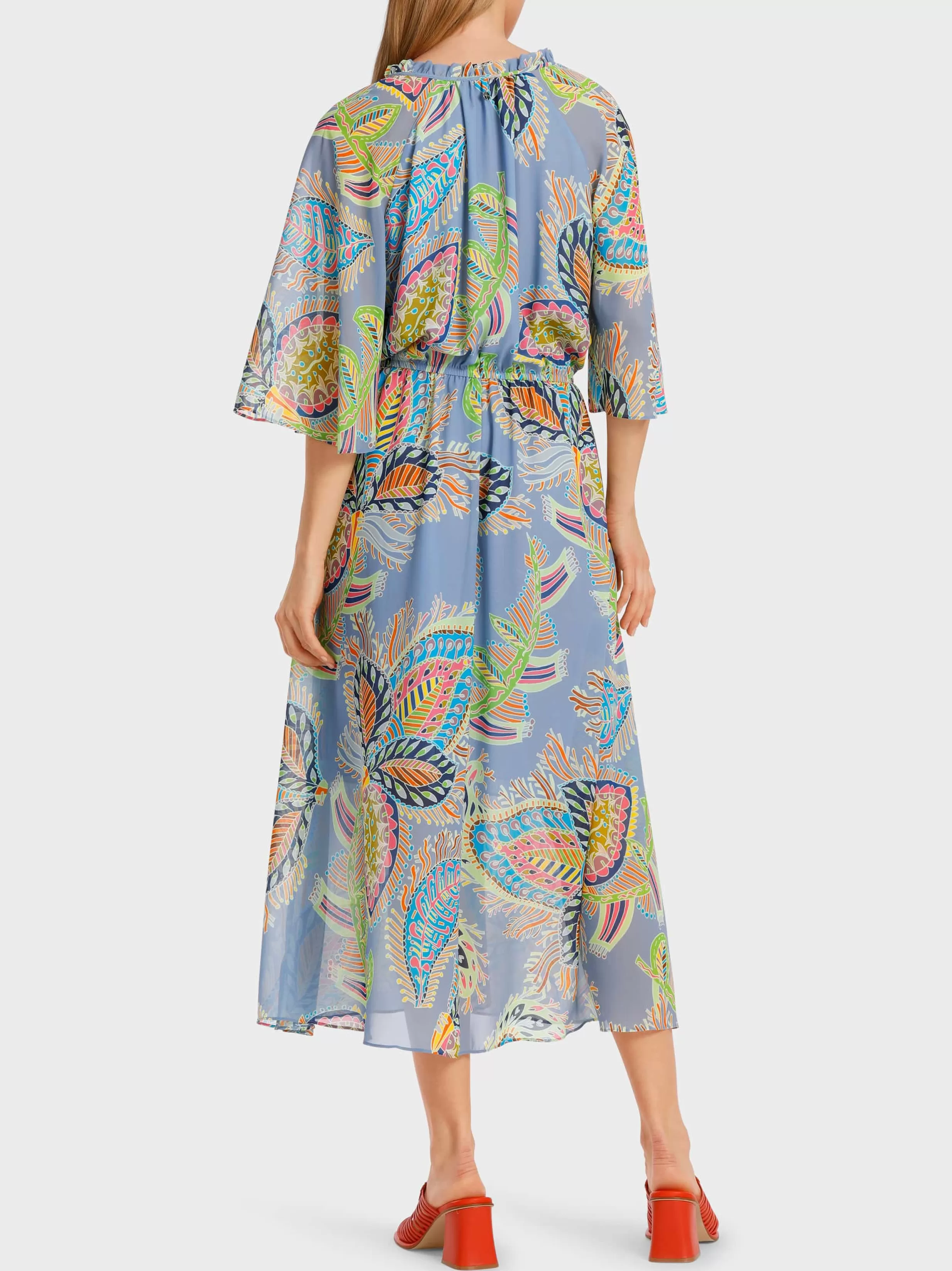 Store Marc Cain Kleid mit stilisiertem Paisley-Print deep summer sky