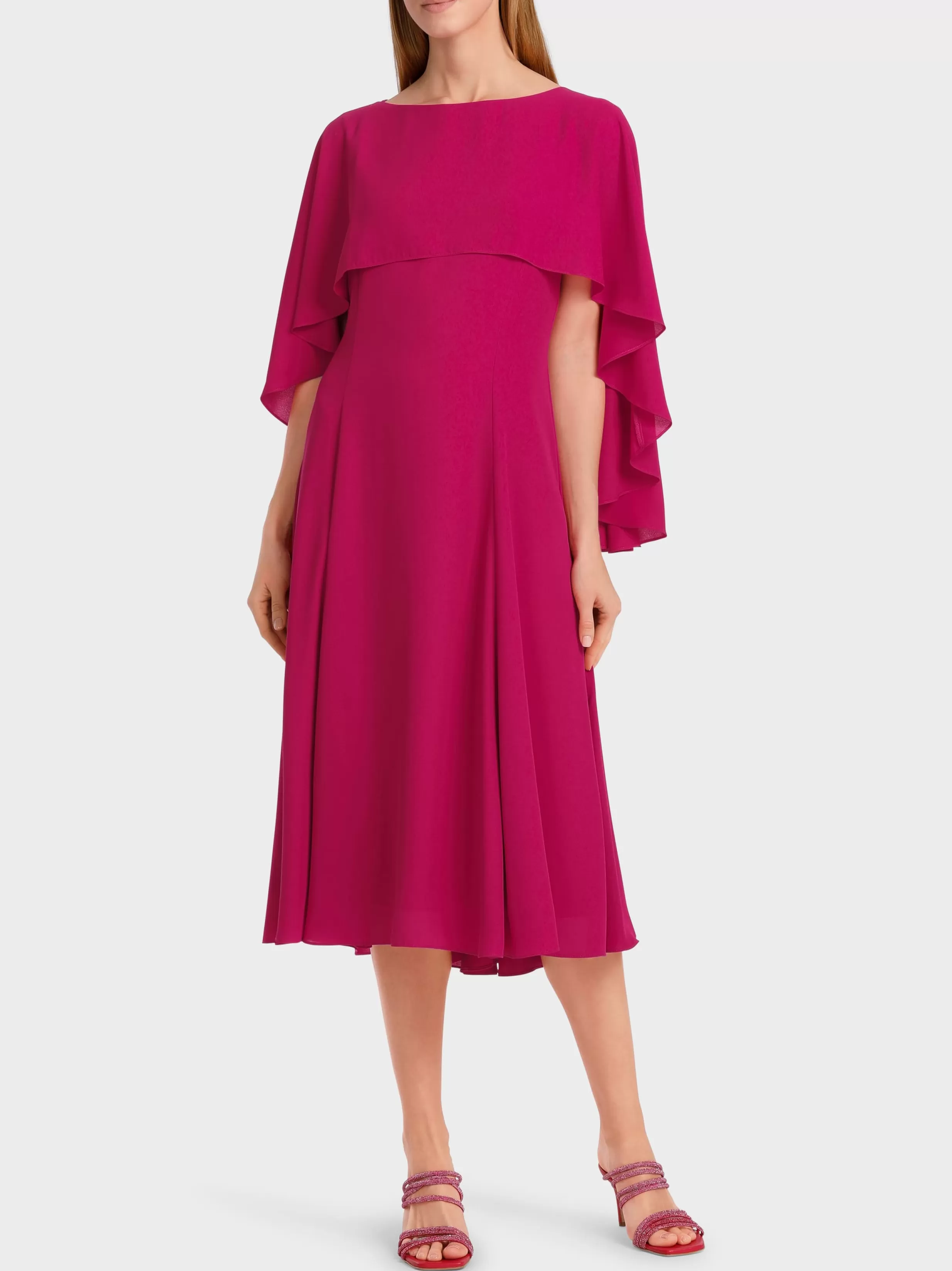 New Marc Cain Kleid mit Stola deep fuchsia