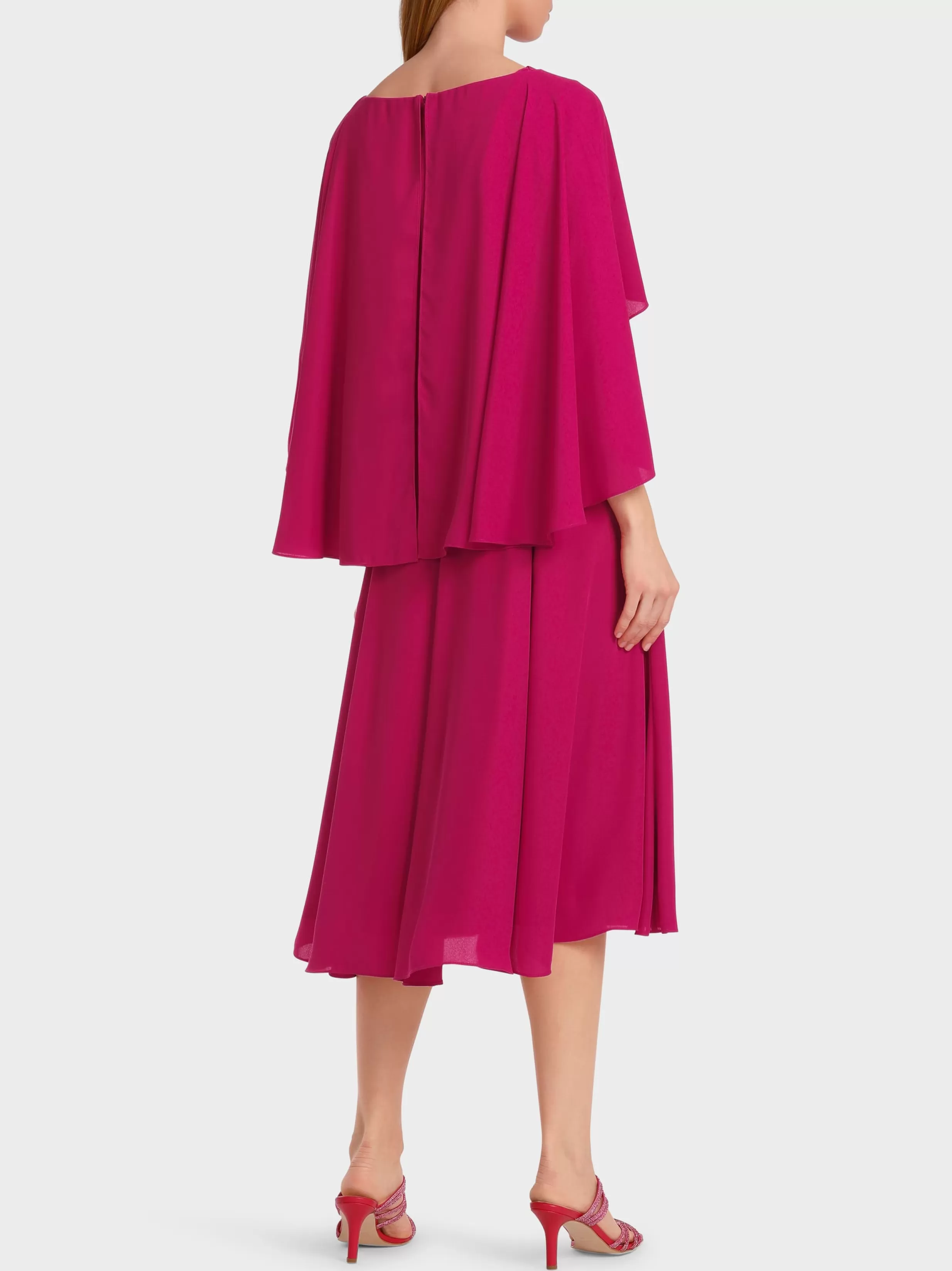 New Marc Cain Kleid mit Stola deep fuchsia