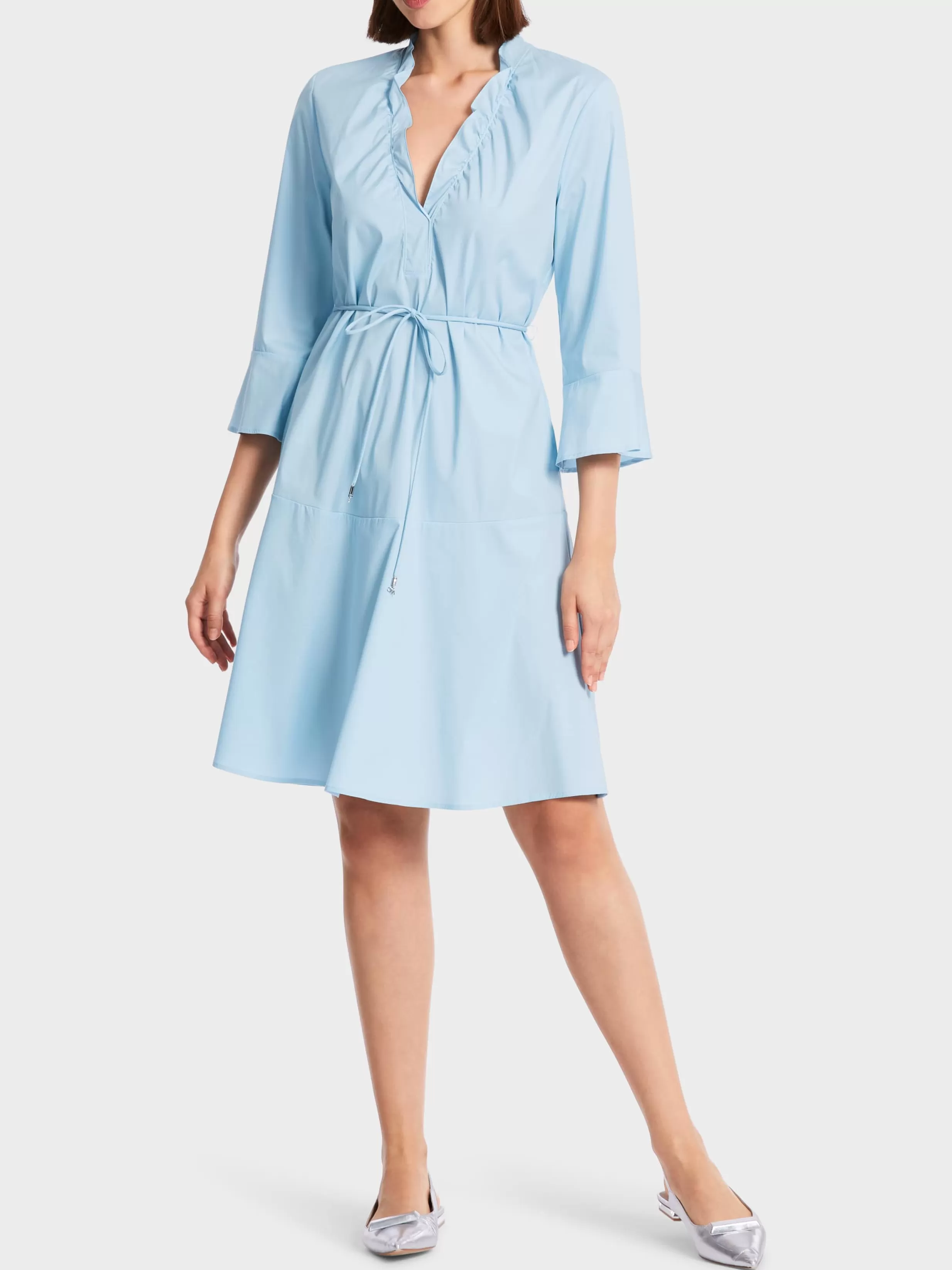 Store Marc Cain Kleid mit Volantärmel soft summer sky